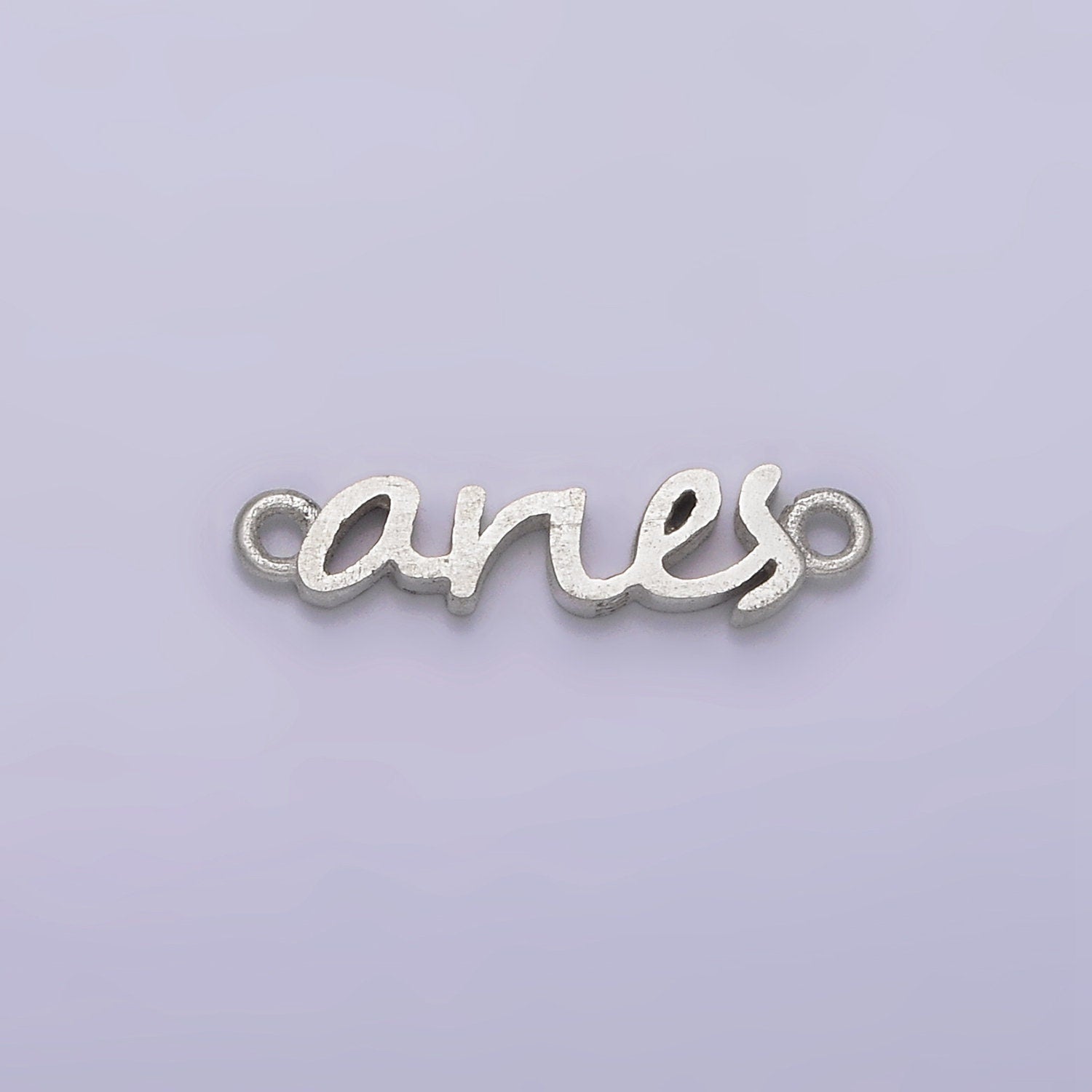 S925 Sterling Silver Cursive Font Astrology Zodiac Charms Connector for Necklace Bracelet Link, Personalized Jewelry Wholesale