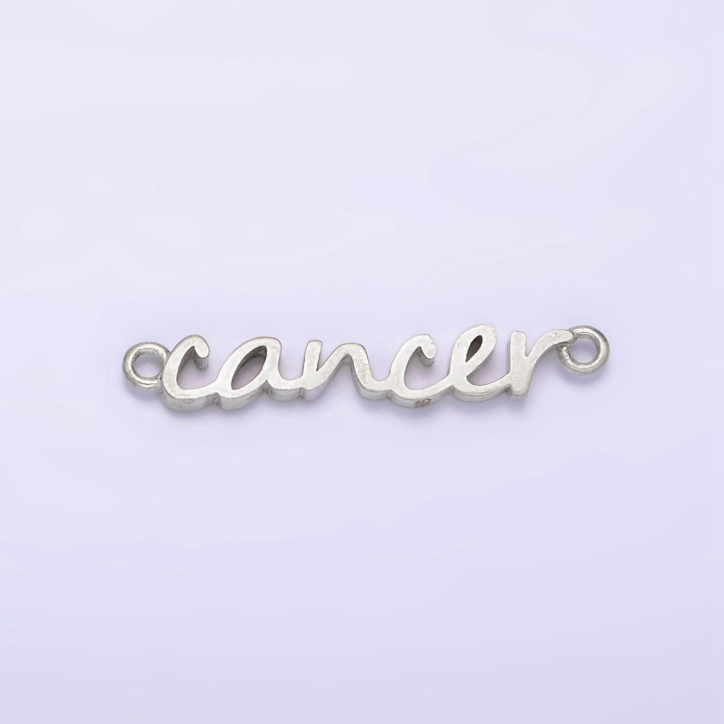 S925 Sterling Silver Cursive Font Astrology Zodiac Charms Connector for Necklace Bracelet Link, Personalized Jewelry Wholesale