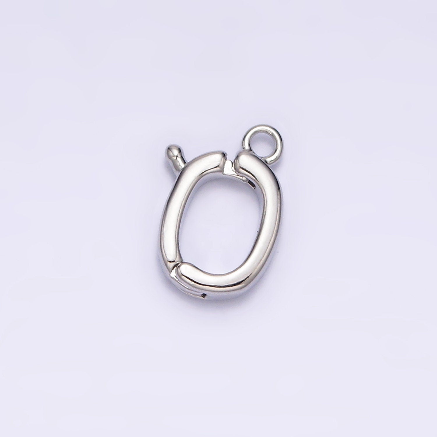 Charm Pendant bail with Pull Clasp Necklace Connector Silver Findings | Z-447
