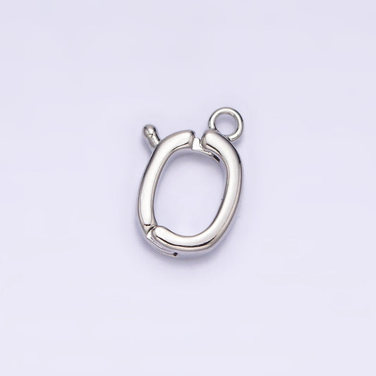 Charm Pendant bail with Pull Clasp Necklace Connector Silver Findings | Z-447