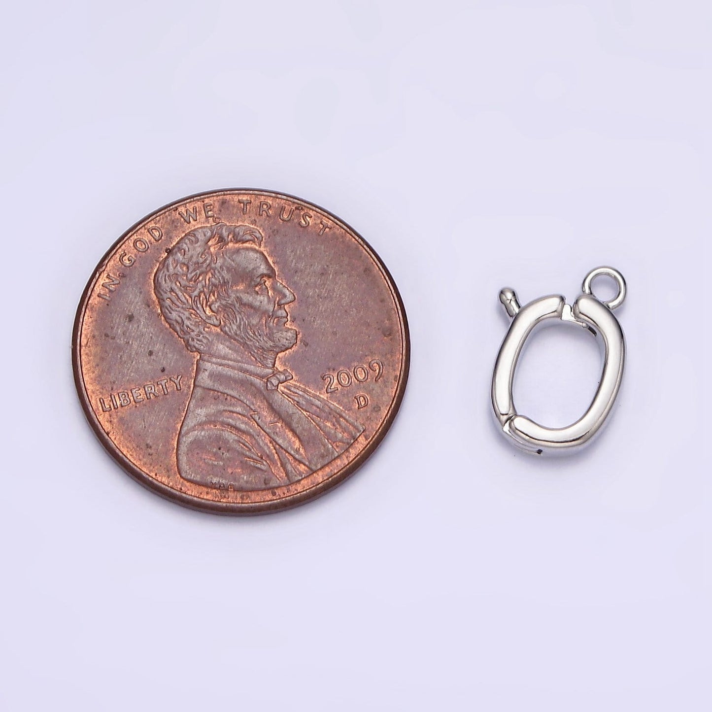 Charm Pendant bail with Pull Clasp Necklace Connector Silver Findings | Z-447