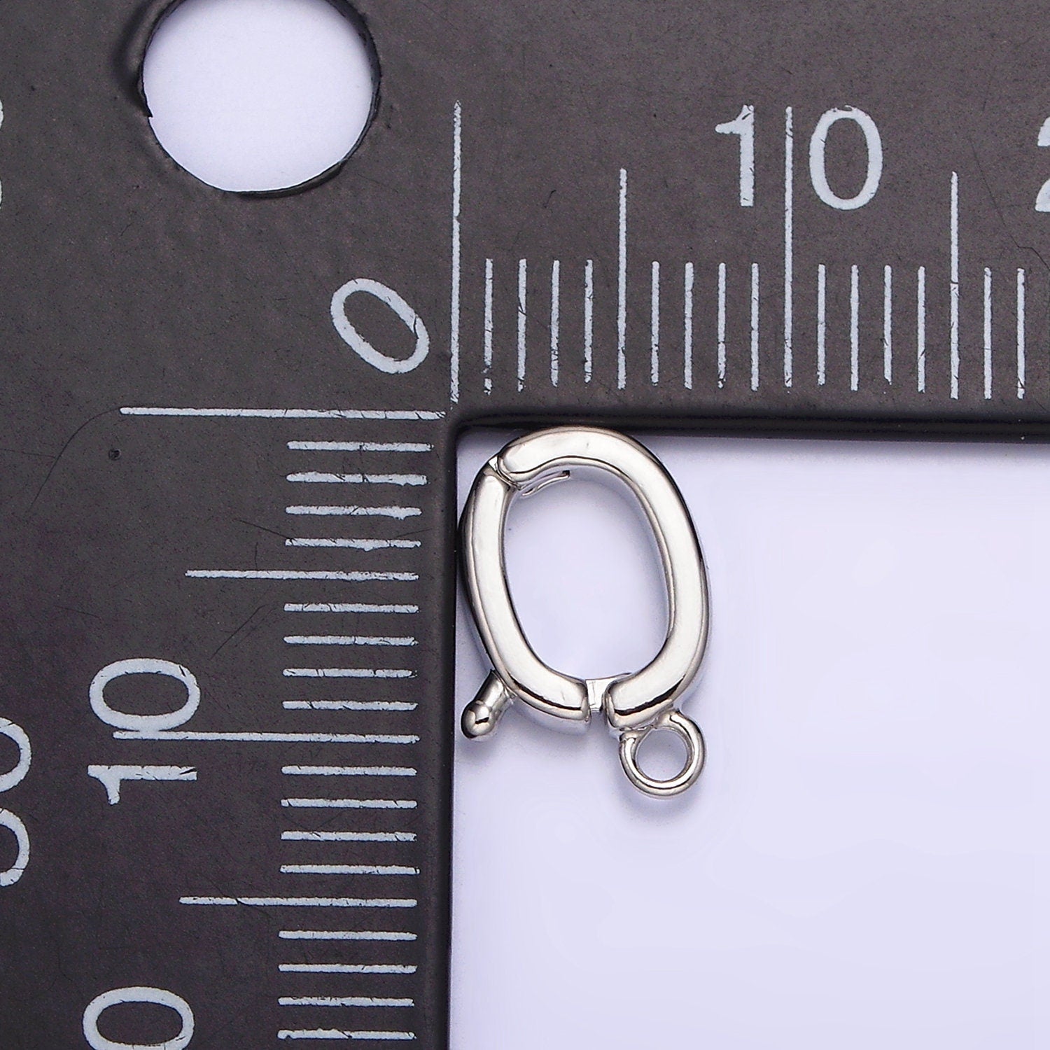 Charm Pendant bail with Pull Clasp Necklace Connector Silver Findings | Z-447