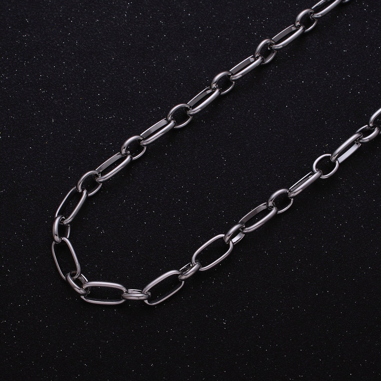 16K Gold Filled 7.2mm Width Oval Paperclip Cable Link Unfinished Chain by Yard in Gold & Silver | ROLL-1229 ROLL-1230