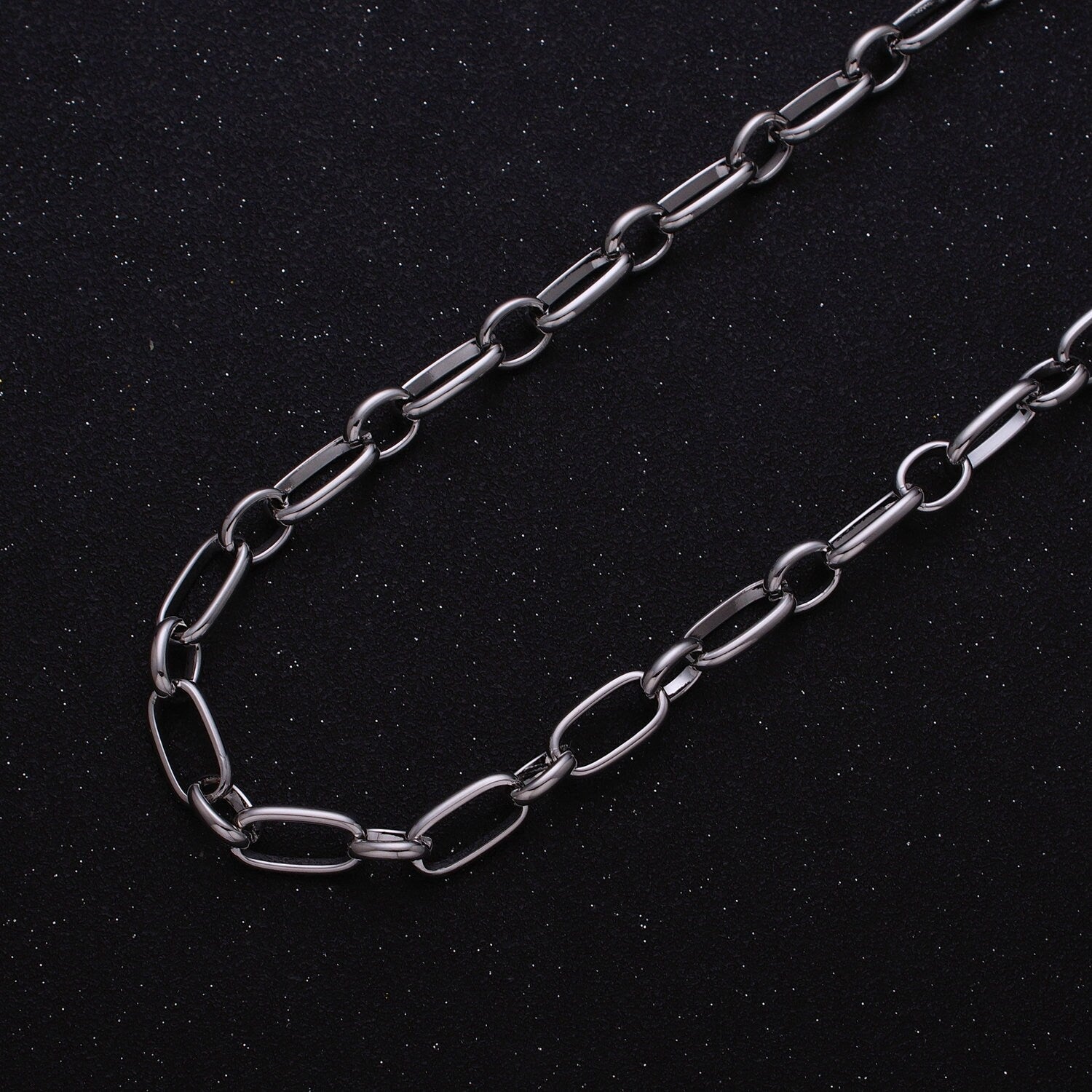 16K Gold Filled 7.2mm Width Oval Paperclip Cable Link Unfinished Chain by Yard in Gold & Silver | ROLL-1229 ROLL-1230