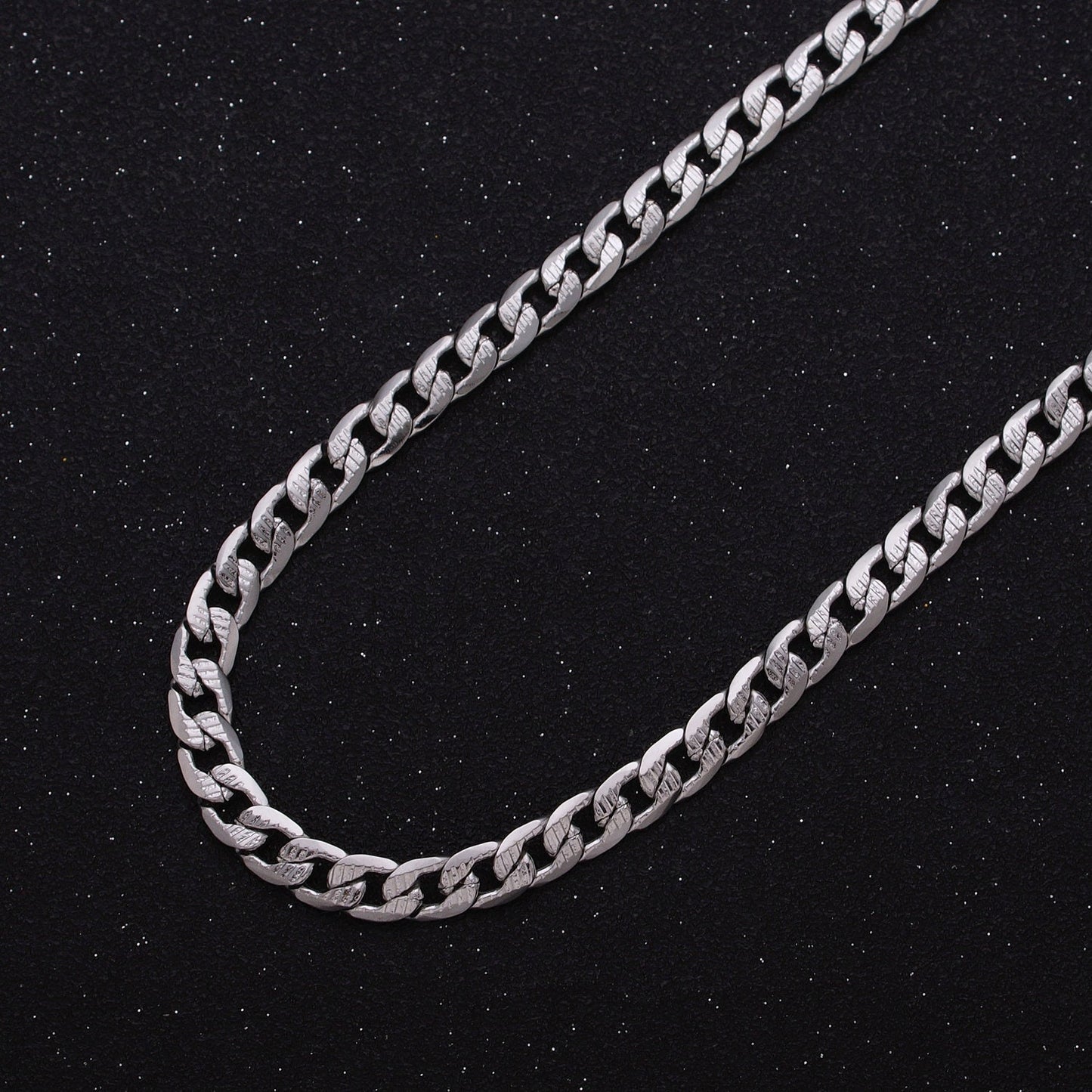 Textured 24k Gold Filled Cuban Link Chain 5.5mm Unfinished Unisex Curb Link Chain by Yard Wholesale Jewelry Making Supplies Roll-1311 1312
