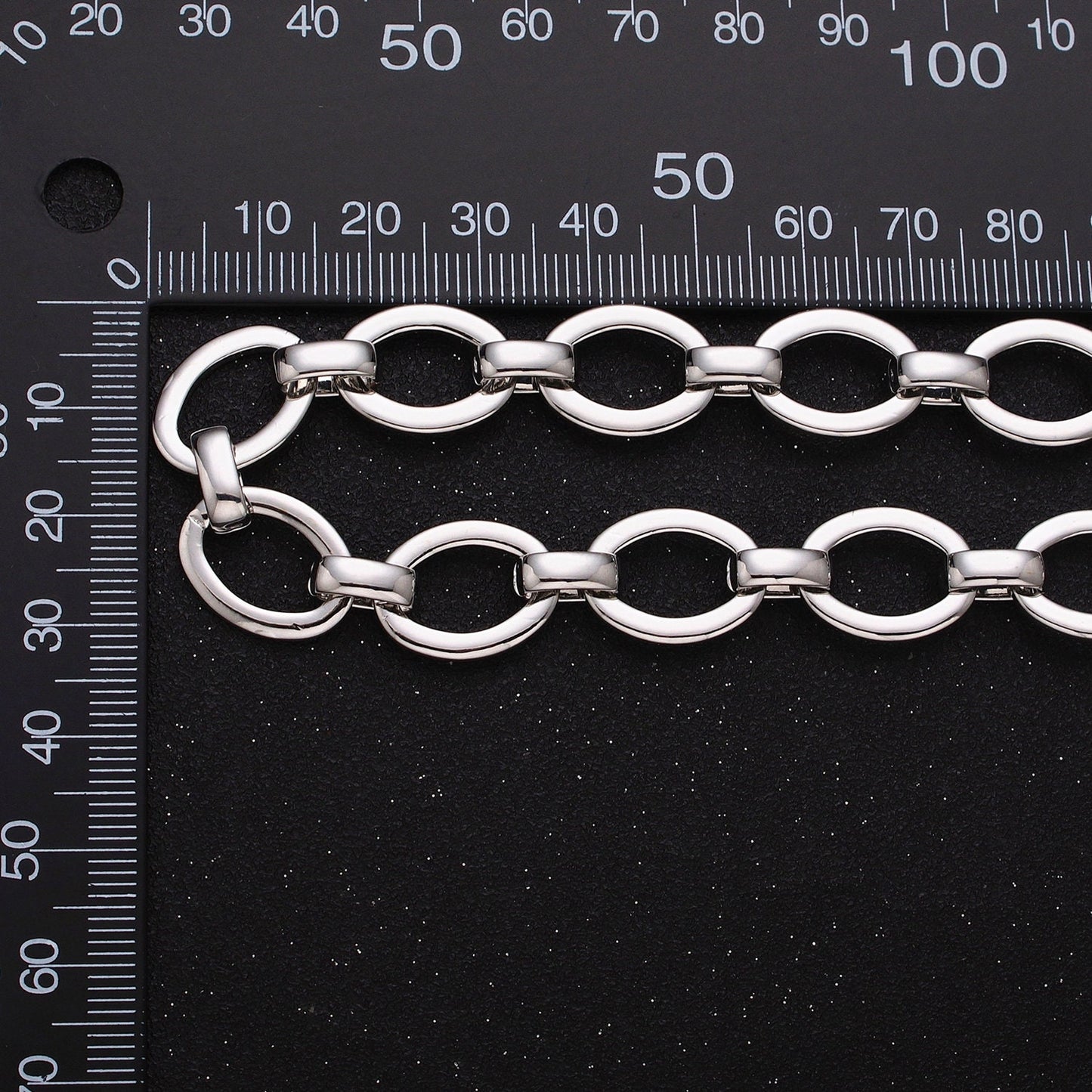 Chunky 16K Gold Filled Oval Cable Chain Unfinished Chain by Yard in Gold & Silver 12.5mm Width Bold Chain | ROLL-1223 ROLL-1224