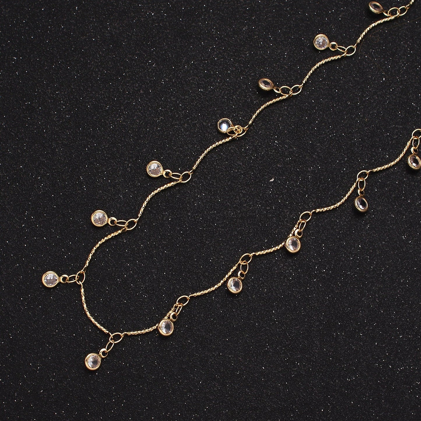 16K Gold Filled Clear Round Drop Textured Designed Unfinished Chain in Gold & Silver Wholesale Bulk Chain | ROLL-1363 ROLL-1364