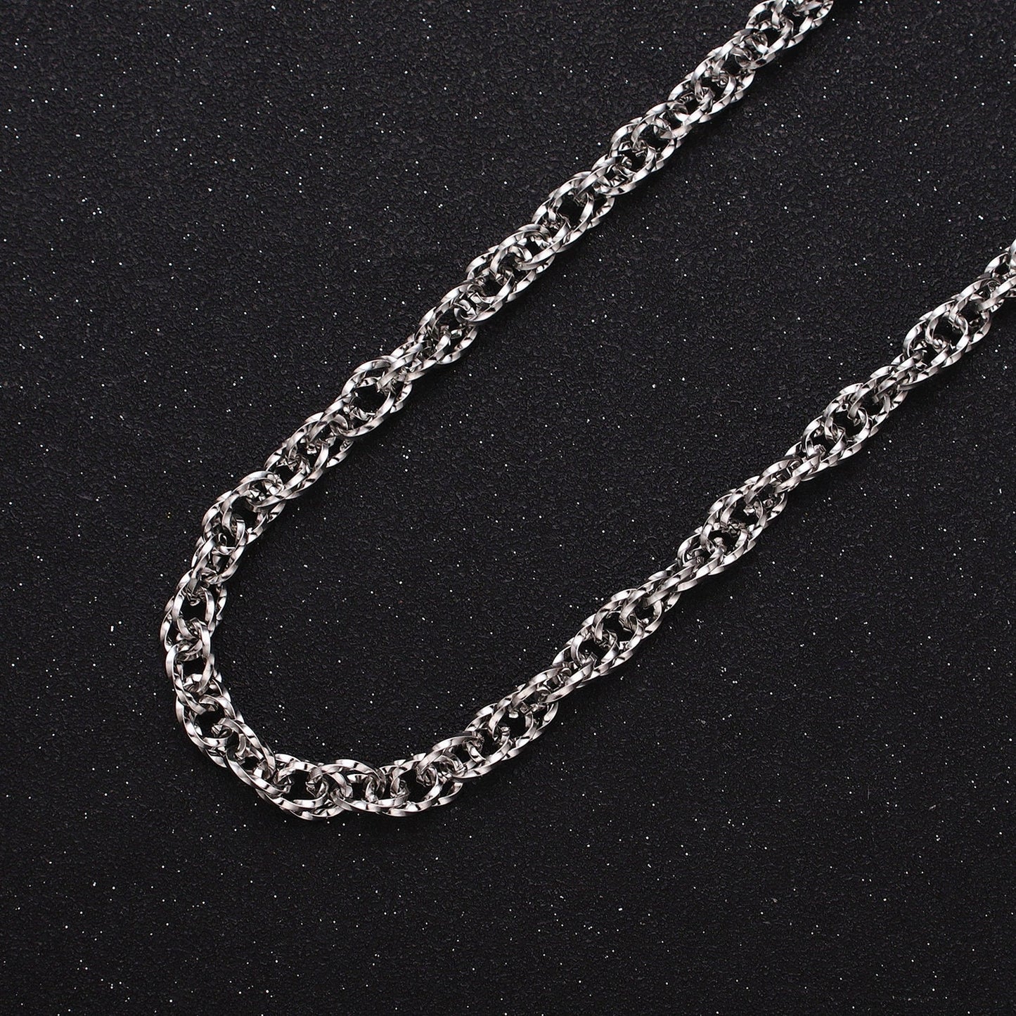 Faceted Double Prince of Wales style Chain Link Chunky 24k Gold Filled 6.1mm Unique Cable Chain Unfinished Chain Gold & Silver | ROLL-1307
