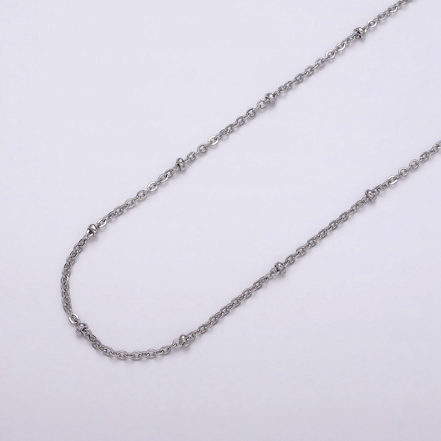 Fine Silver Horse shoe chain 1.1mm Unfinished chain by Yard Unique Horseshoe Link Chain | Roll-1328