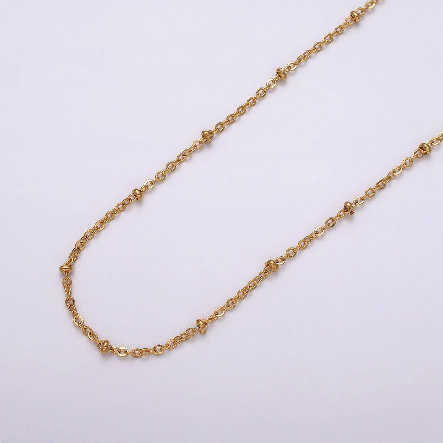 Fine Silver Horse shoe chain 1.1mm Unfinished chain by Yard Unique Horseshoe Link Chain | Roll-1328
