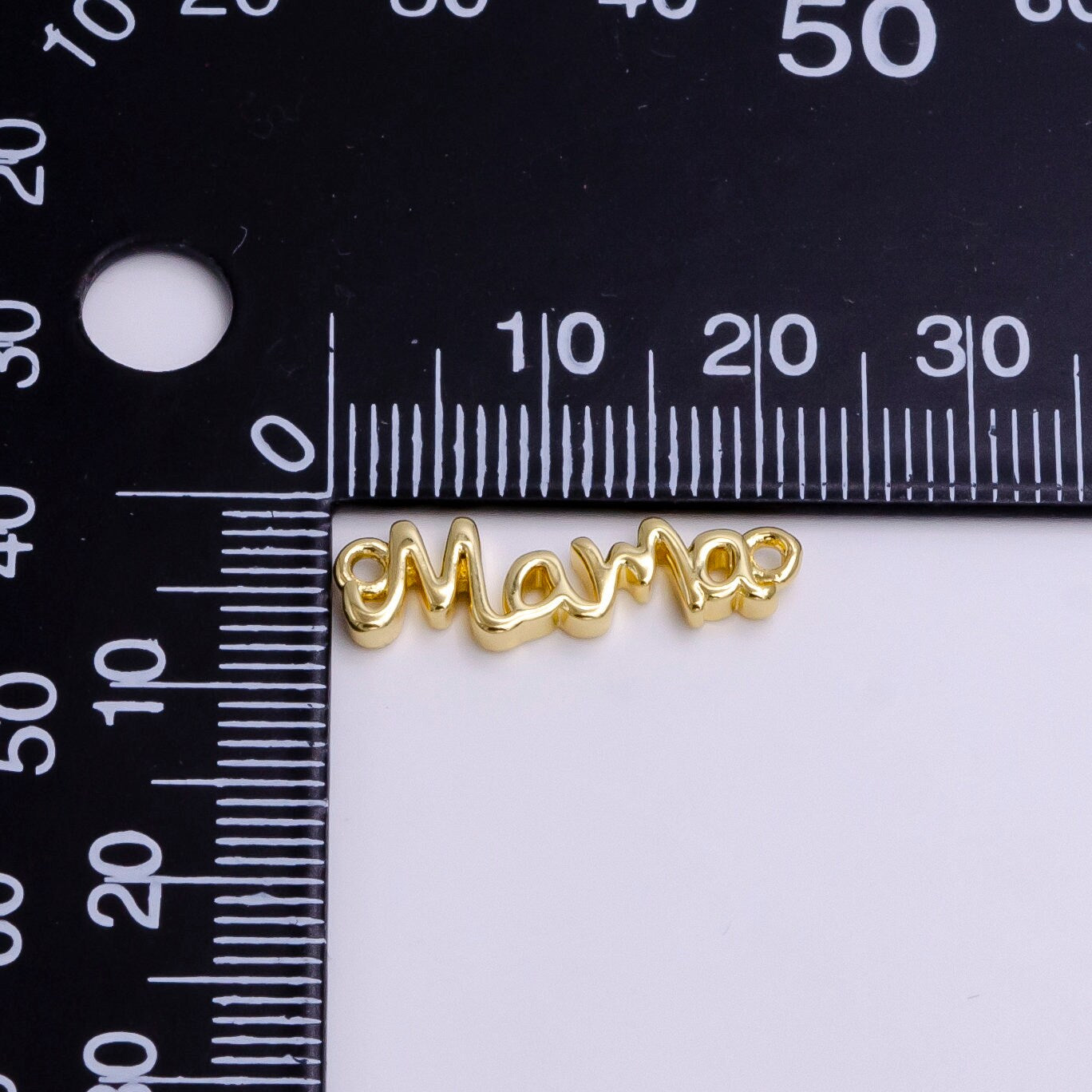 Mama Word Charm Connector, Dainty Letter pendant Bracelet Necklace component for Jewelry Making Supply Double Bail Charm F-836