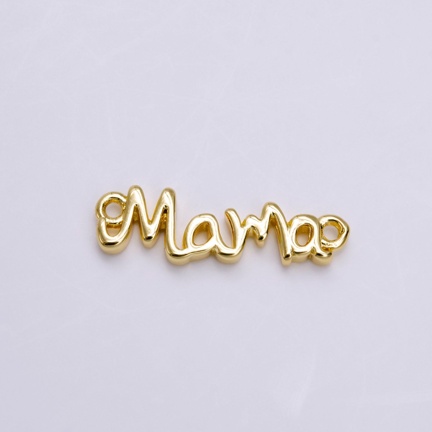 Mama Word Charm Connector, Dainty Letter pendant Bracelet Necklace component for Jewelry Making Supply Double Bail Charm F-836