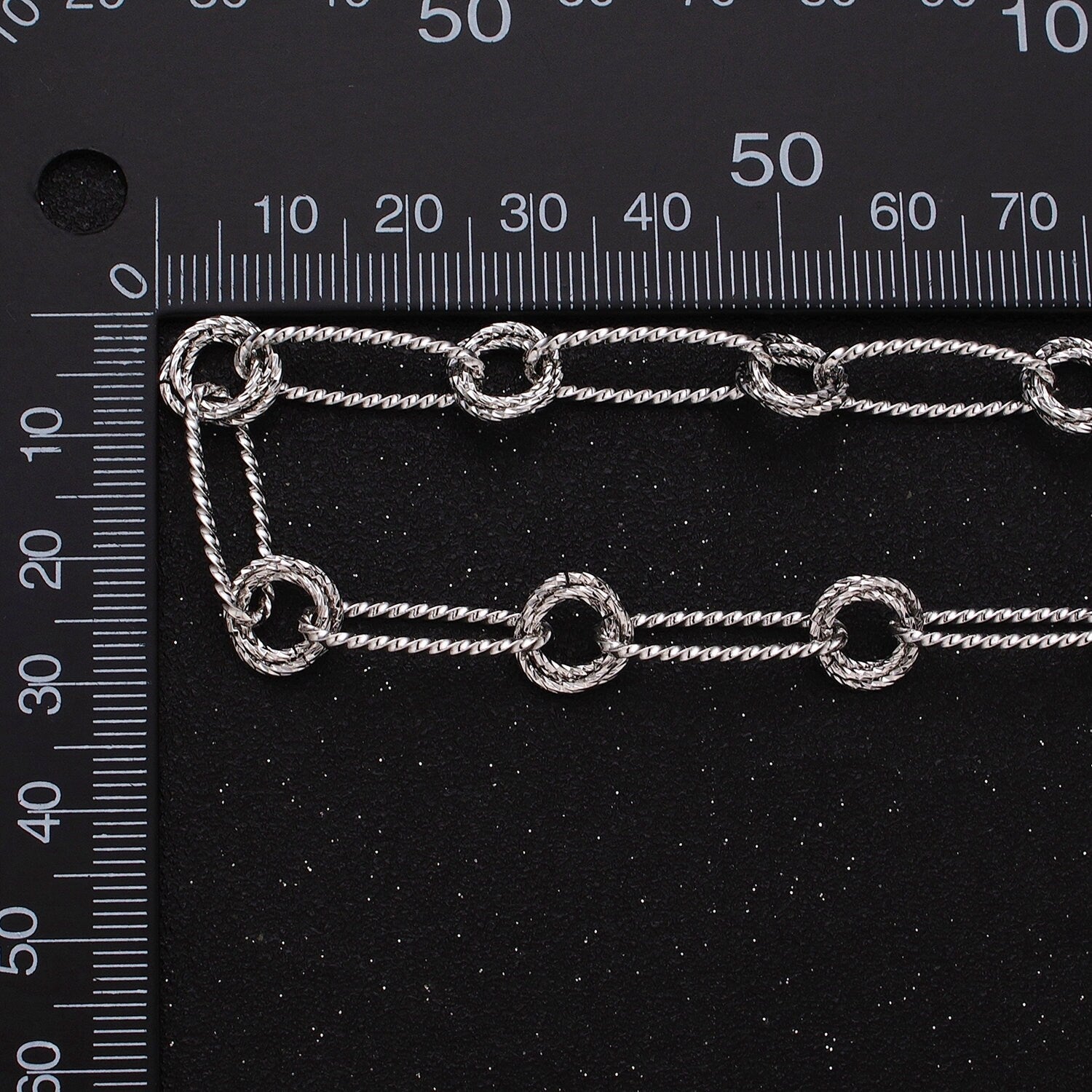 16K Gold Filled Stadium Paperclip Double Rolo Link Unique Unfinished Chain by Yard in Gold & Silver | ROLL-1219 ROLL-1220