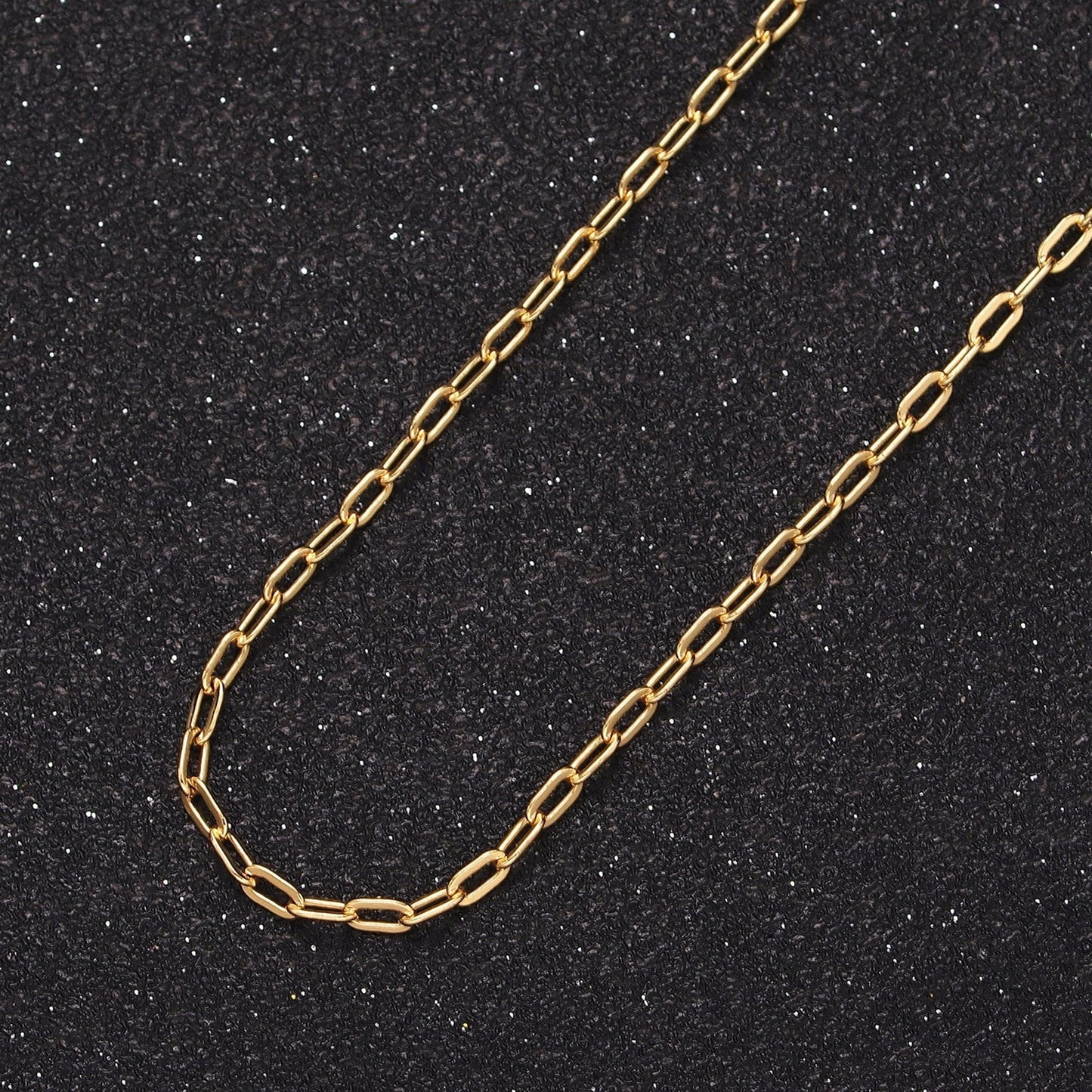 24K Gold Filled 2.1mm Oval Cable Link Chain Unfinished Chain by Yard For Jewelry Making | ROLL-1384