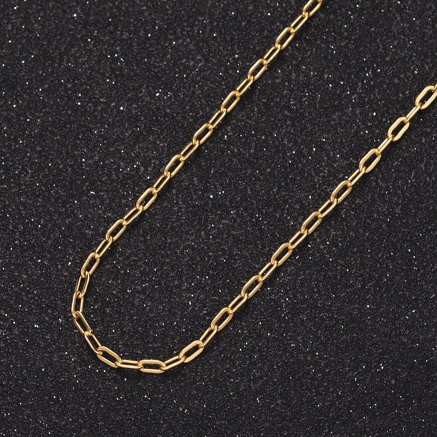 24K Gold Filled 2.1mm Oval Cable Link Chain Unfinished Chain by Yard For Jewelry Making | ROLL-1384