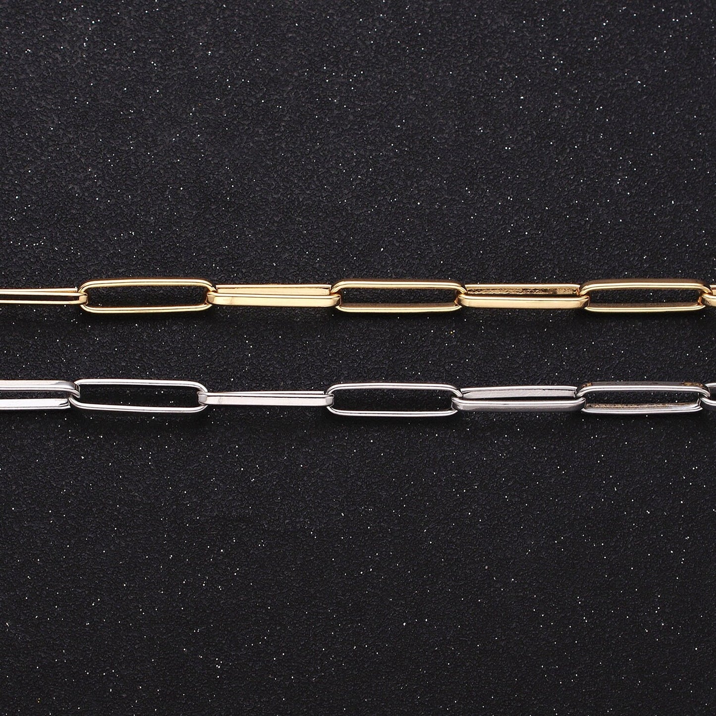 24k Gold Filled Chain by Yard Slim Paper Clip Chain Unfinished Chain Wholesale Elongated Oval Link Chain Roll-1285 1286