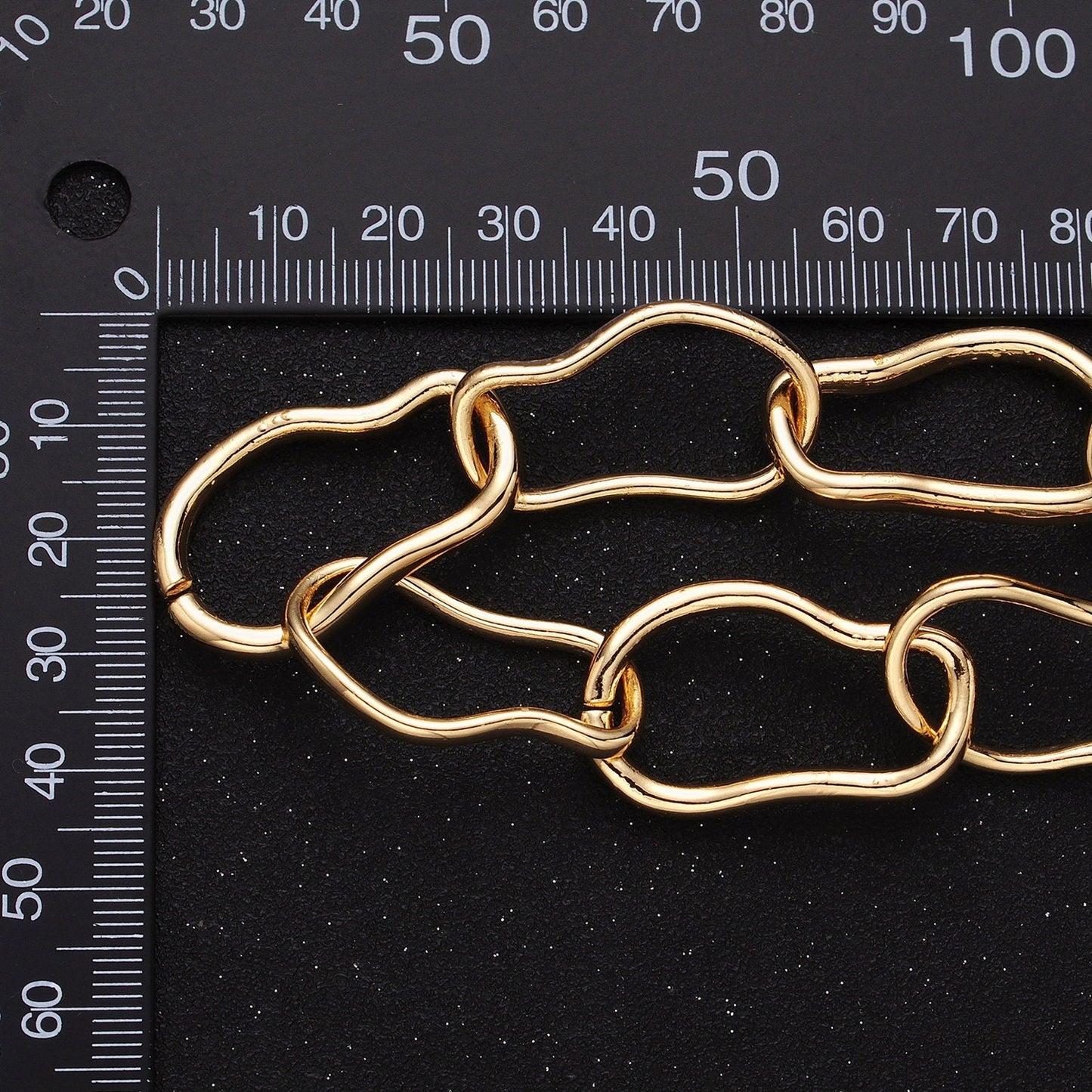 Abstract Chunky 24k Gold Filled 17.3mm Unique Cable Chain Link Unfinished Yard Chain in Gold & Silver | ROLL-1305 ROLL-1306