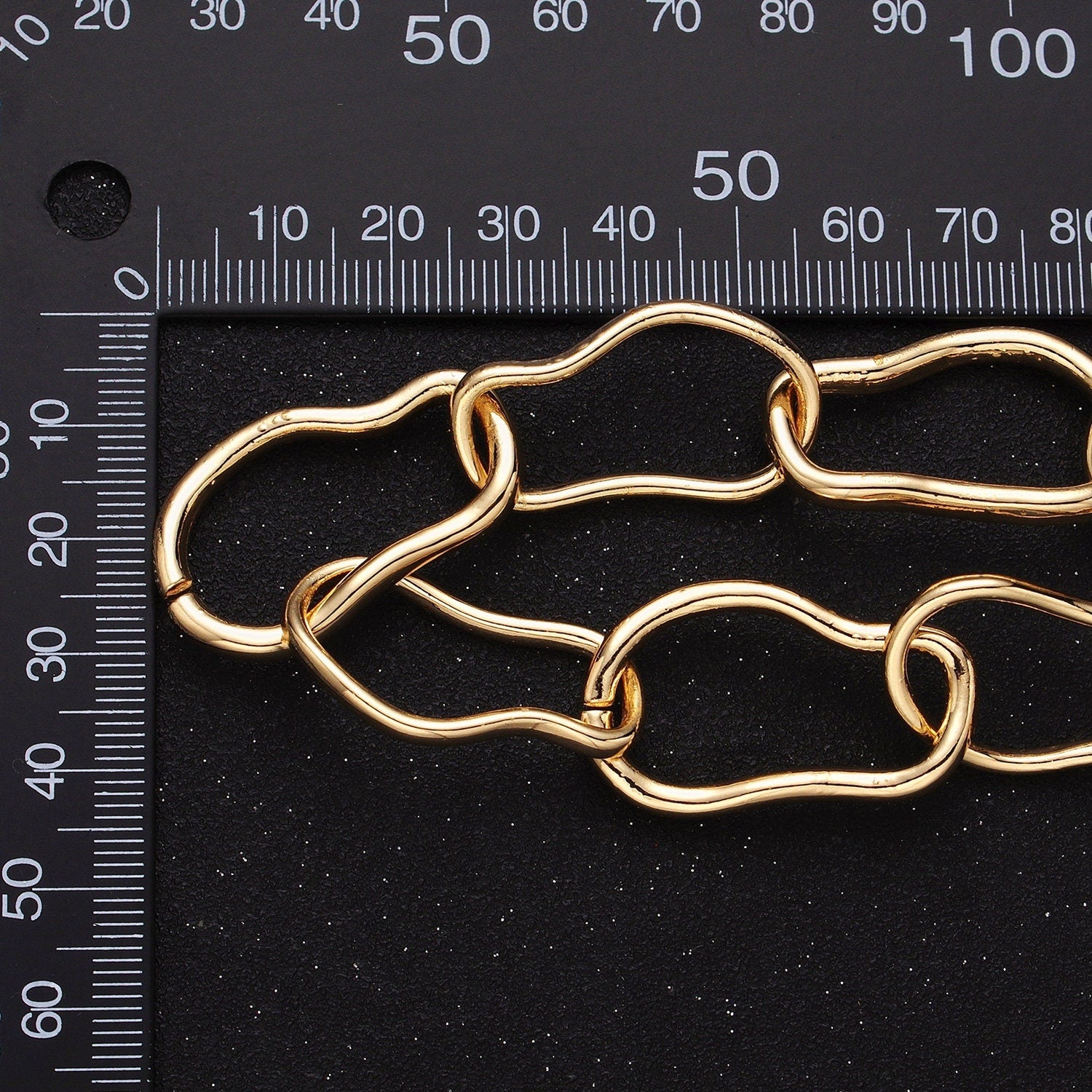 Abstract Chunky 24k Gold Filled 17.3mm Unique Cable Chain Link Unfinished Yard Chain in Gold & Silver | ROLL-1305 ROLL-1306