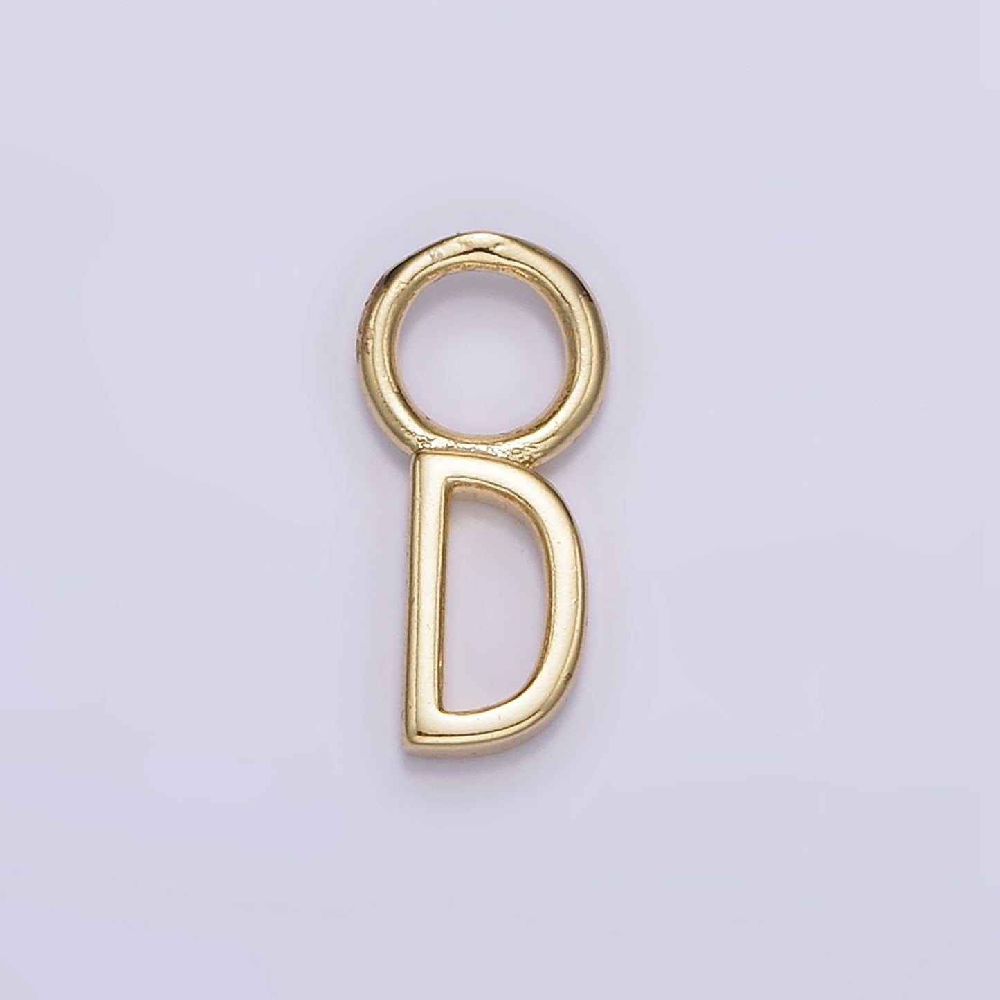 Dainty Gold Filled Hoop Initial Earring Charm Gold Letter Alphabet Name Personalized Jewelry Earring Component add on Charm A-1080