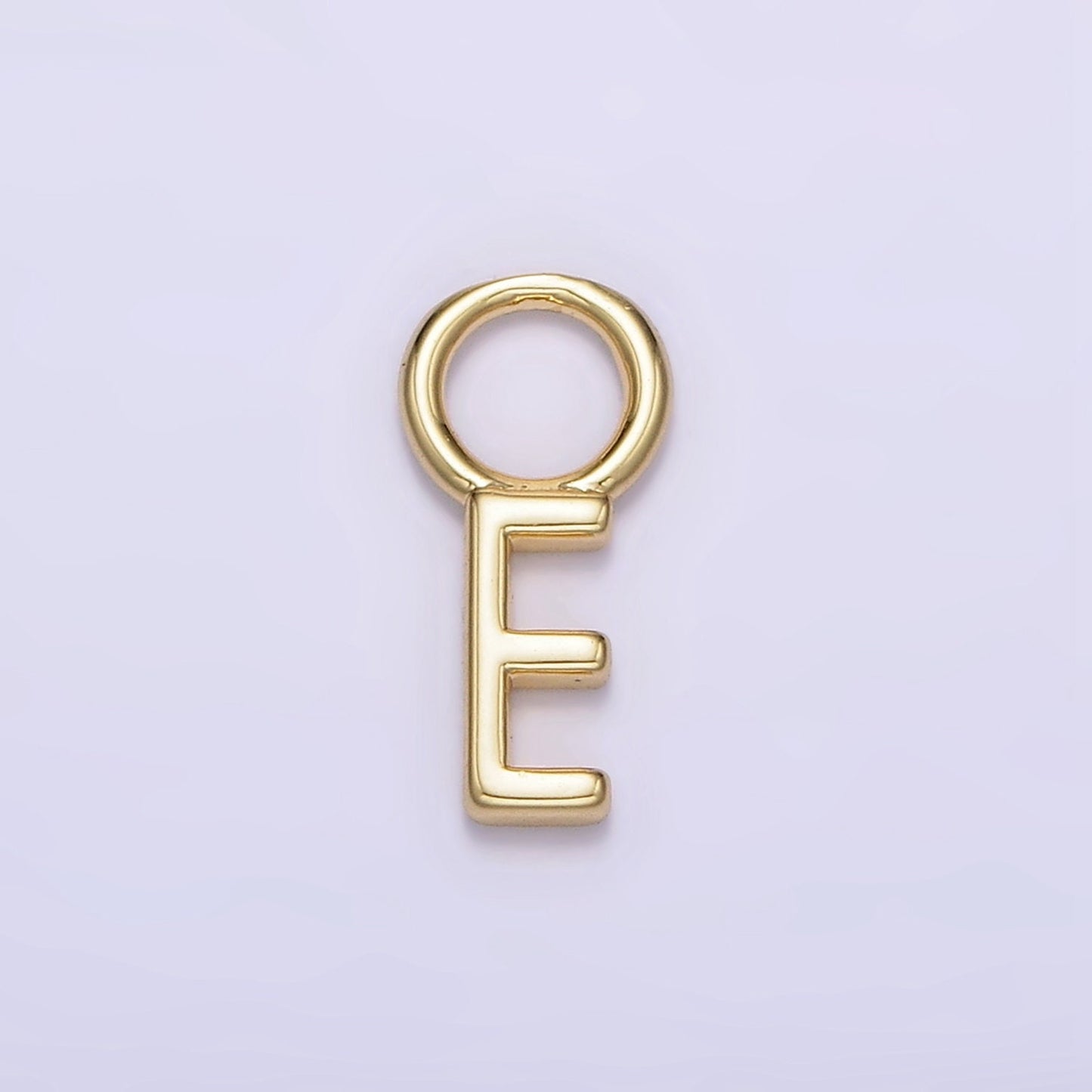 Dainty Gold Filled Hoop Initial Earring Charm Gold Letter Alphabet Name Personalized Jewelry Earring Component add on Charm A-1080
