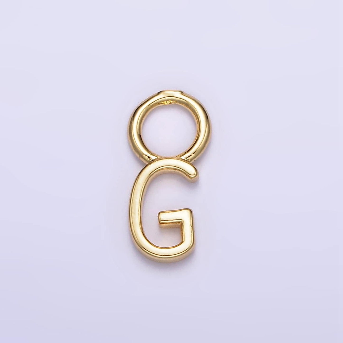 Dainty Gold Filled Hoop Initial Earring Charm Gold Letter Alphabet Name Personalized Jewelry Earring Component add on Charm A-1080