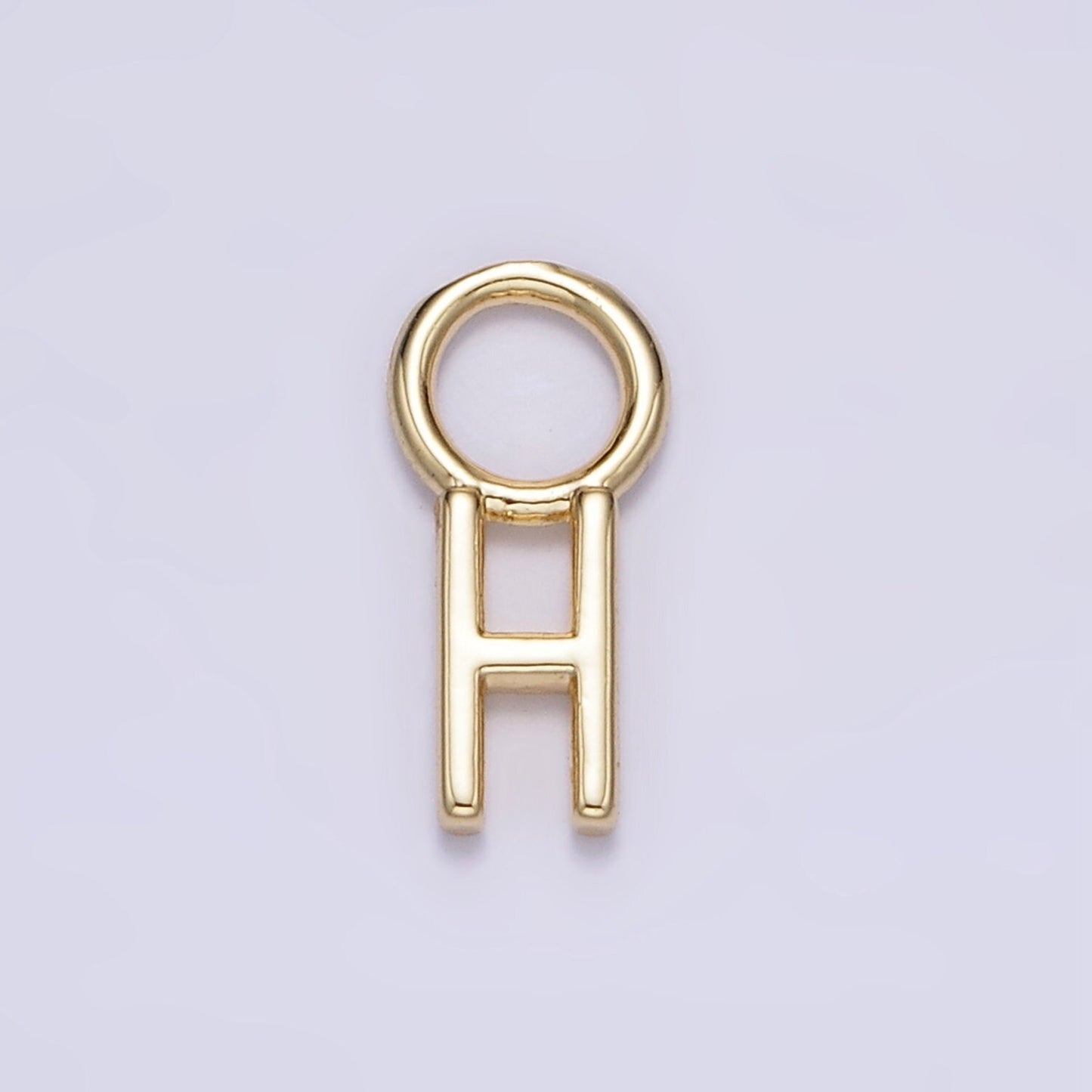Dainty Gold Filled Hoop Initial Earring Charm Gold Letter Alphabet Name Personalized Jewelry Earring Component add on Charm A-1080