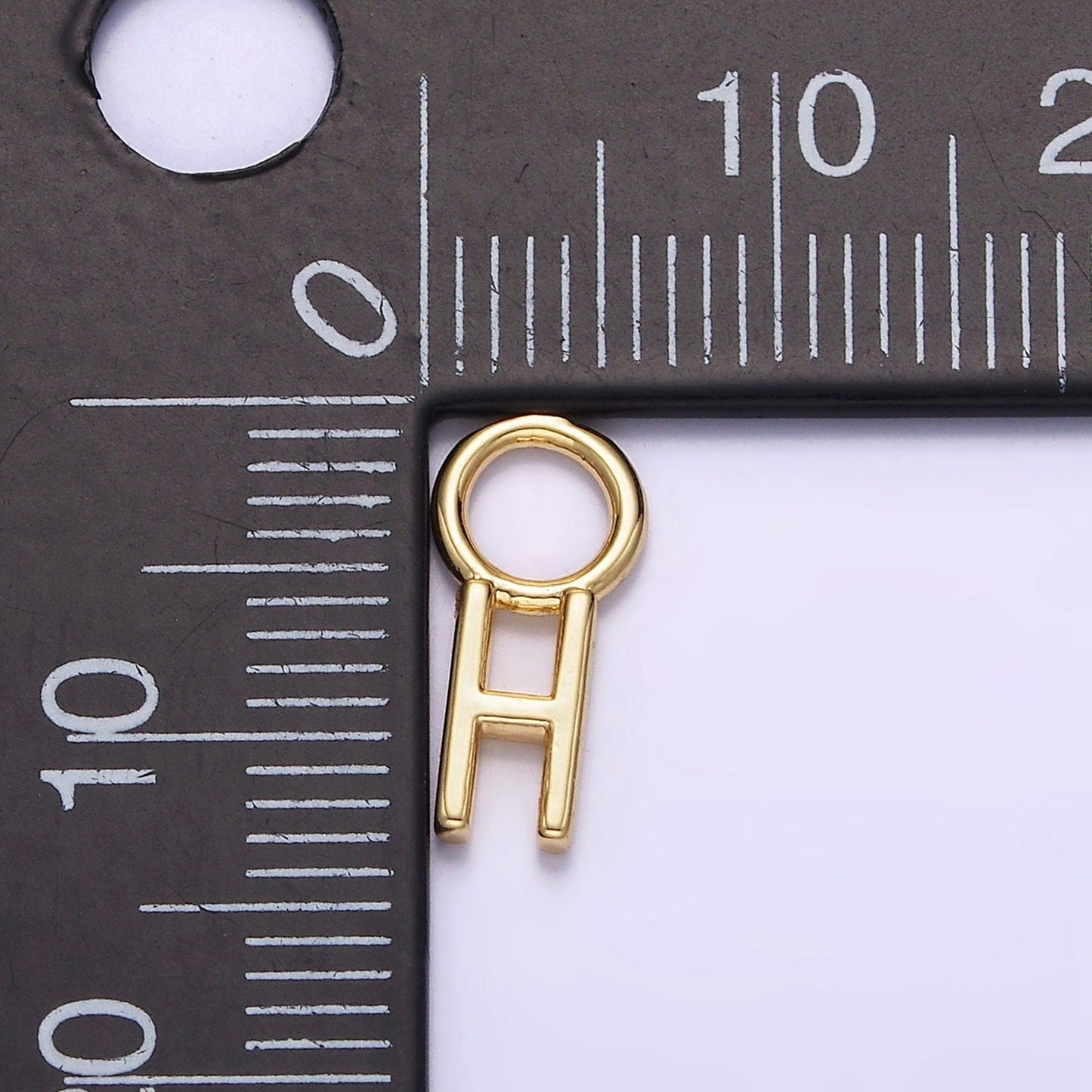 Dainty Gold Filled Hoop Initial Earring Charm Gold Letter Alphabet Name Personalized Jewelry Earring Component add on Charm A-1080