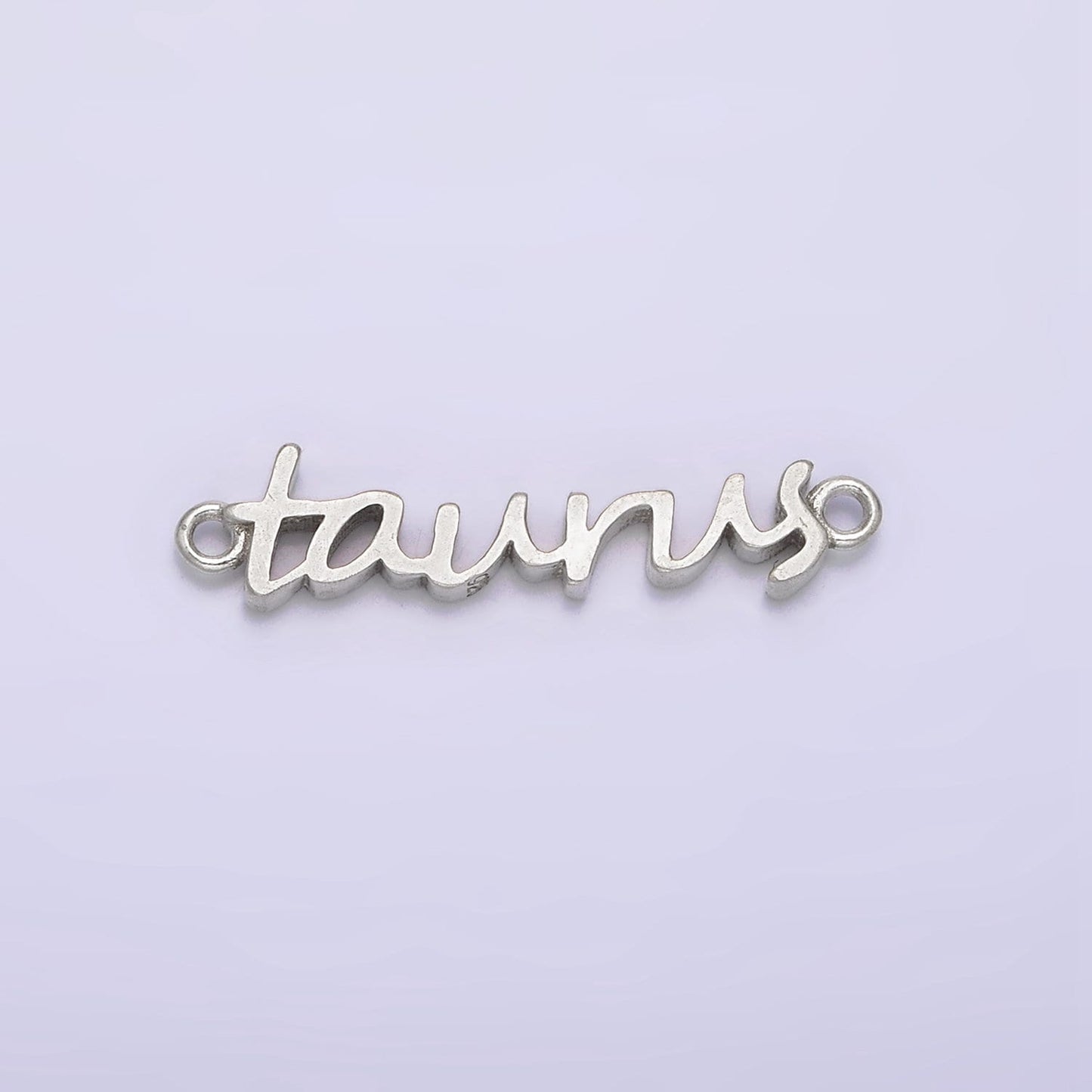 S925 Sterling Silver Cursive Font Astrology Zodiac Charms Connector for Necklace Bracelet Link, Personalized Jewelry Wholesale