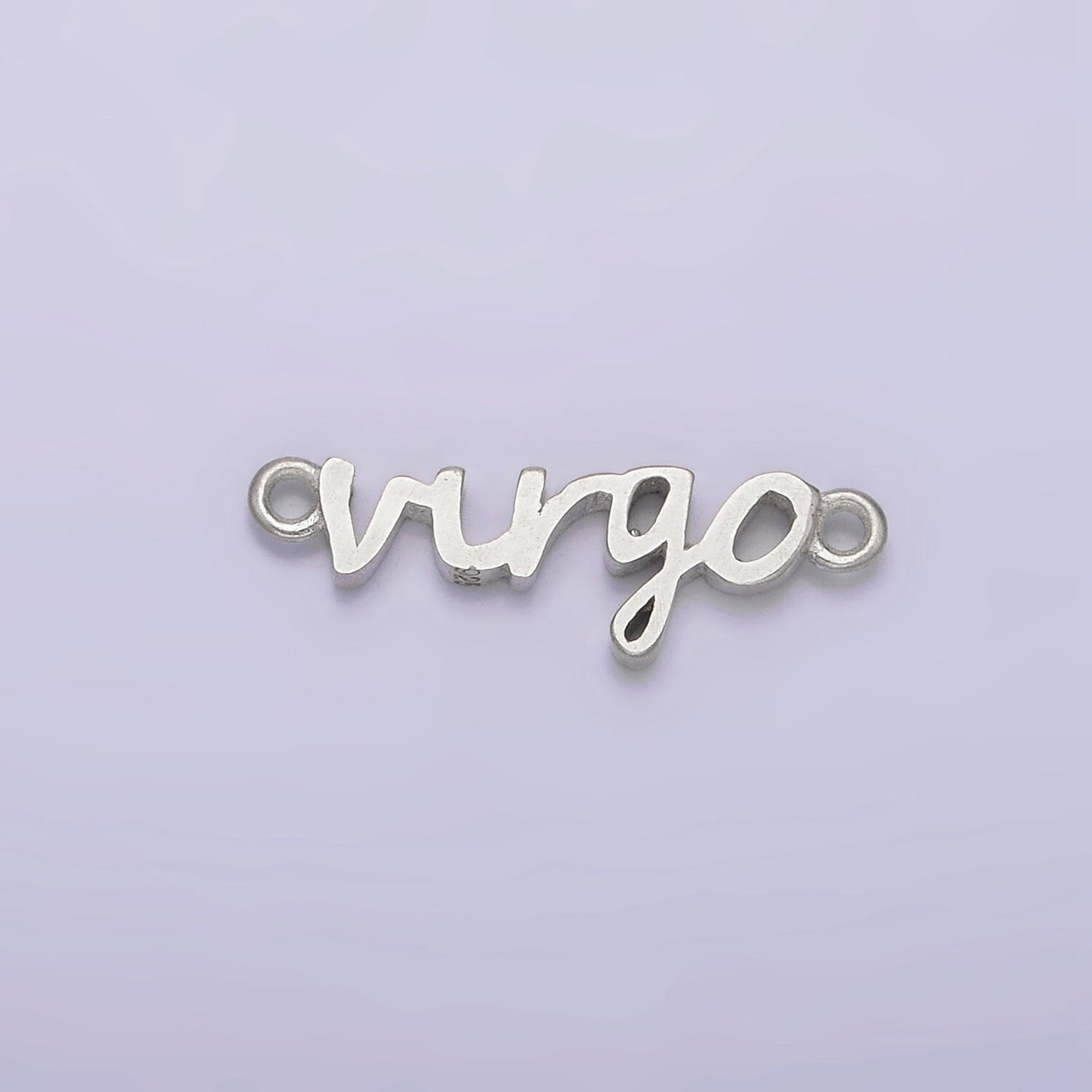 S925 Sterling Silver Cursive Font Astrology Zodiac Charms Connector for Necklace Bracelet Link, Personalized Jewelry Wholesale