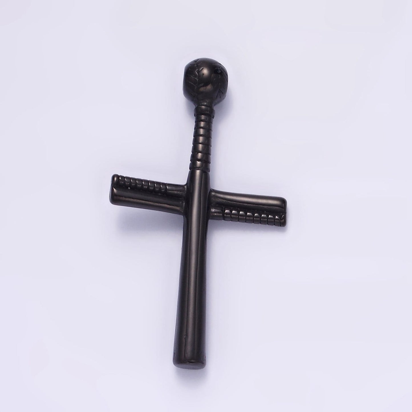 Stainless Steel Gold, Silver Black Cross Pendant, for DIY Religious Jewelry Baseball Charms Necklace | P-732