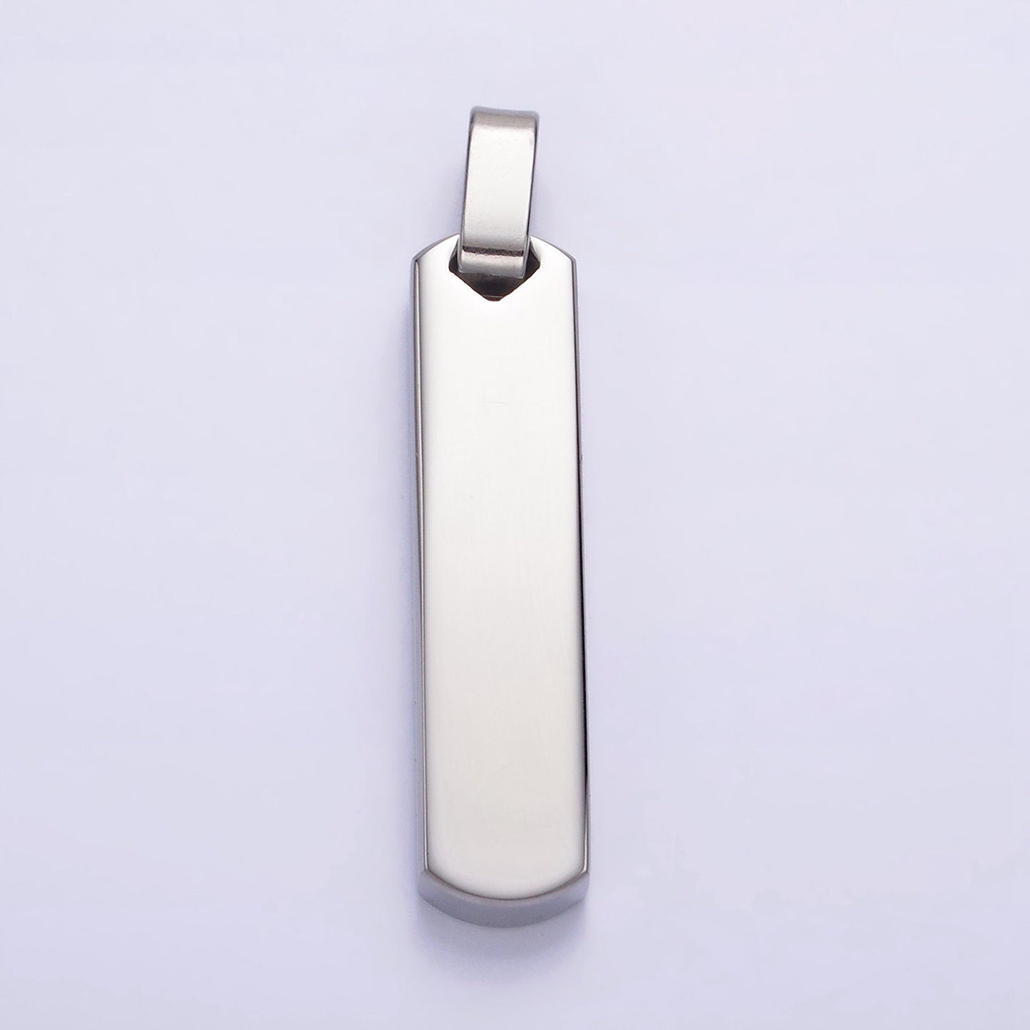 Stainless Steel 40mm Long Rectangular Bar Pendant in Black, Gold, Silver for Unisex Men Jewelry Necklace Pendant | P725