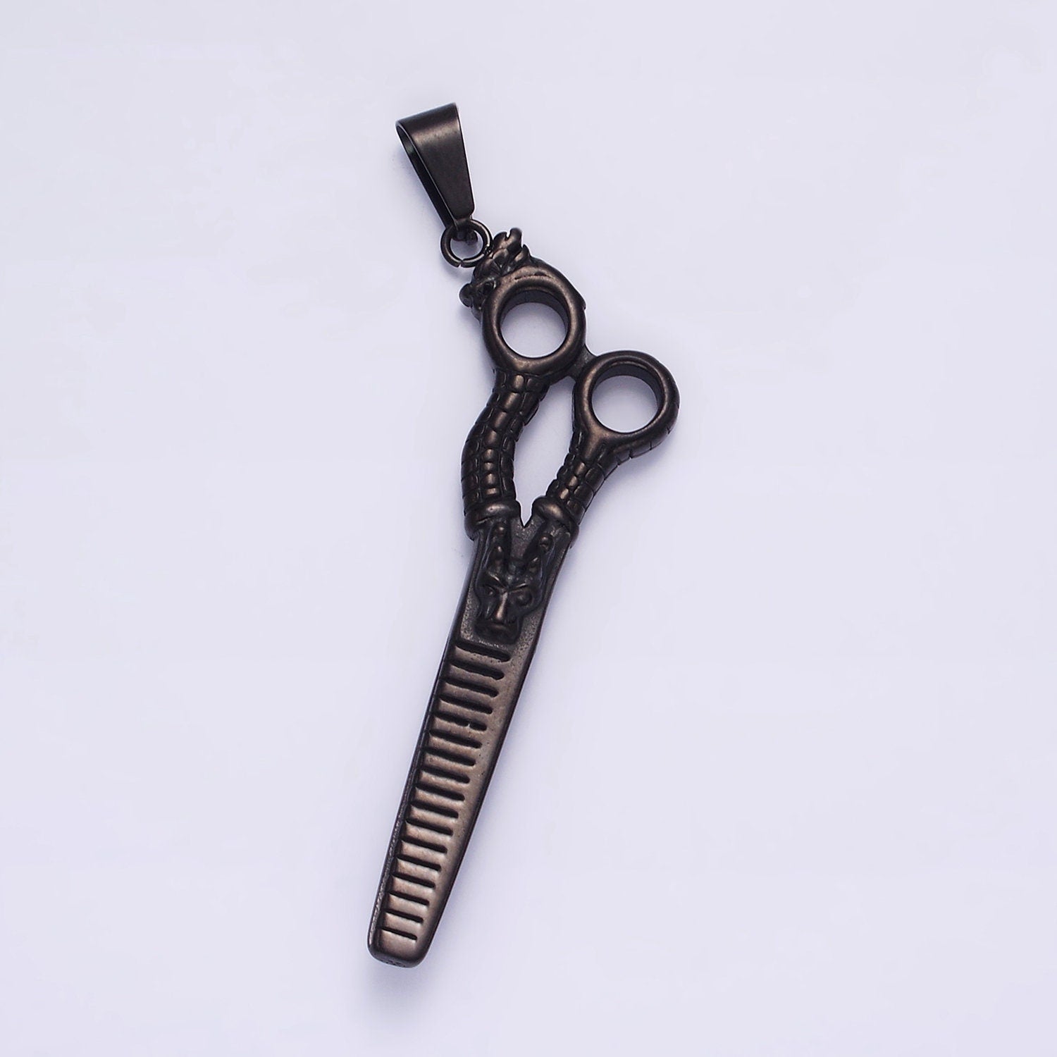 Stainless Steel Gold Black Silver Scissor Pendant Charm Big Scissor charm For Barber Men Jewelry Making Supply P-734