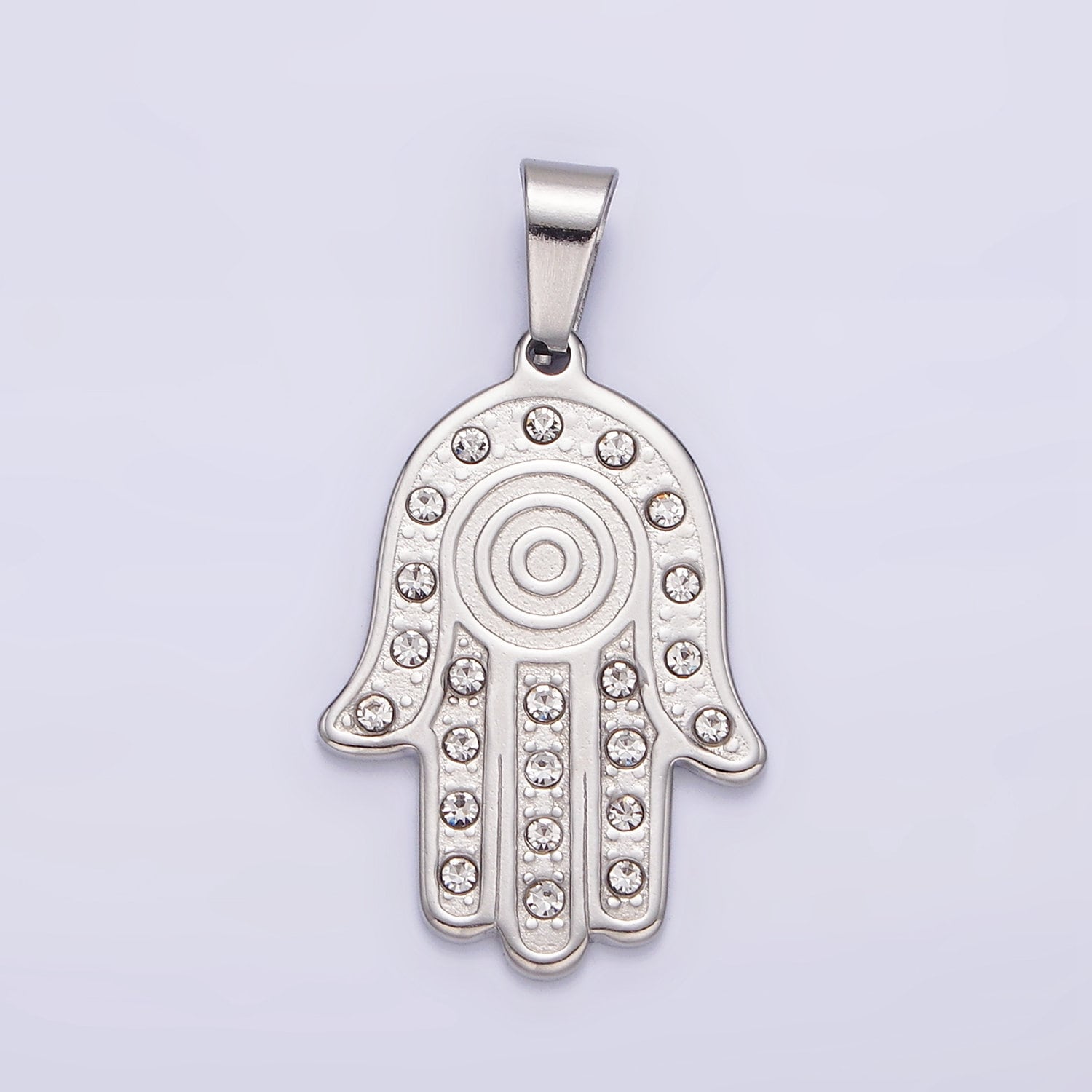 Stainless Steel Gold Hamsa Charm Silver Hamsa Pendant Big Charm Hamsa Hand Charm - for Necklace Component P278