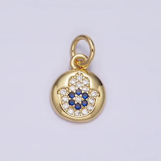 Mini 14K Gold Filled Hamsa Hand Pendant Jewelry Making Supplies Wholesale Charm Hand Of Fatima Charm Amulet Protection Jewelry N-983