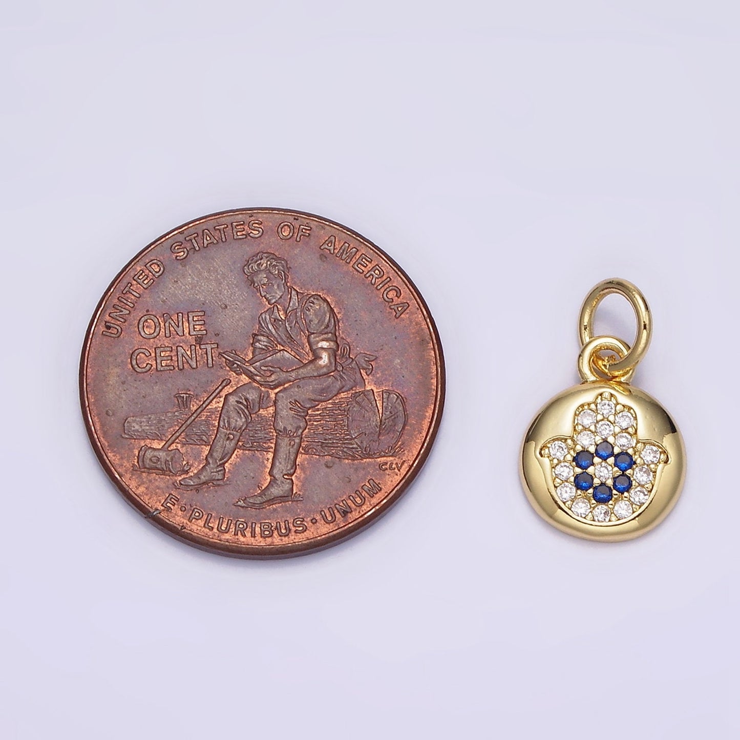 Mini 14K Gold Filled Hamsa Hand Pendant Jewelry Making Supplies Wholesale Charm Hand Of Fatima Charm Amulet Protection Jewelry N-983
