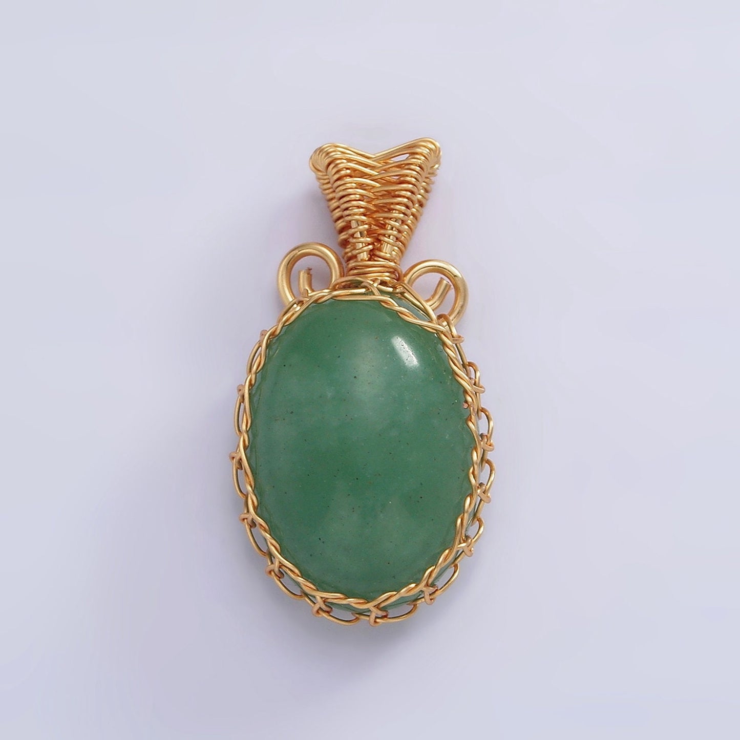 Handmade Crystal Wire Wrapped Necklaces Pendant Rose Quartz Amethyst Jade Onyx Healing Stone Oval Gemstone Necklaces Charm AA616