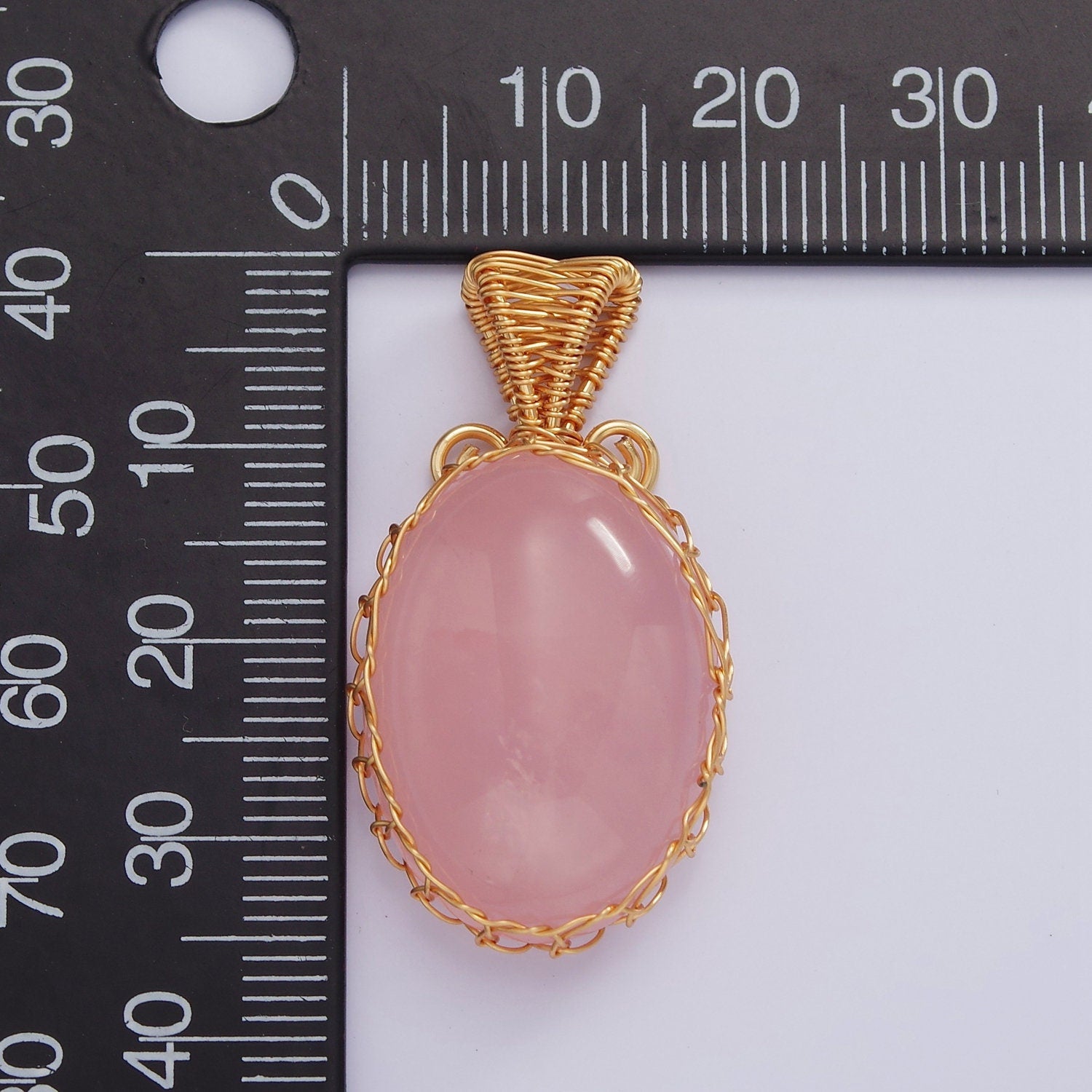 Amethyst / Rose Quartz Wire Wrapped Crystal Necklace Pendant Gold Fill Natural Love Healing Necklace Charm Natural Gemstone Wire Wrap AA625