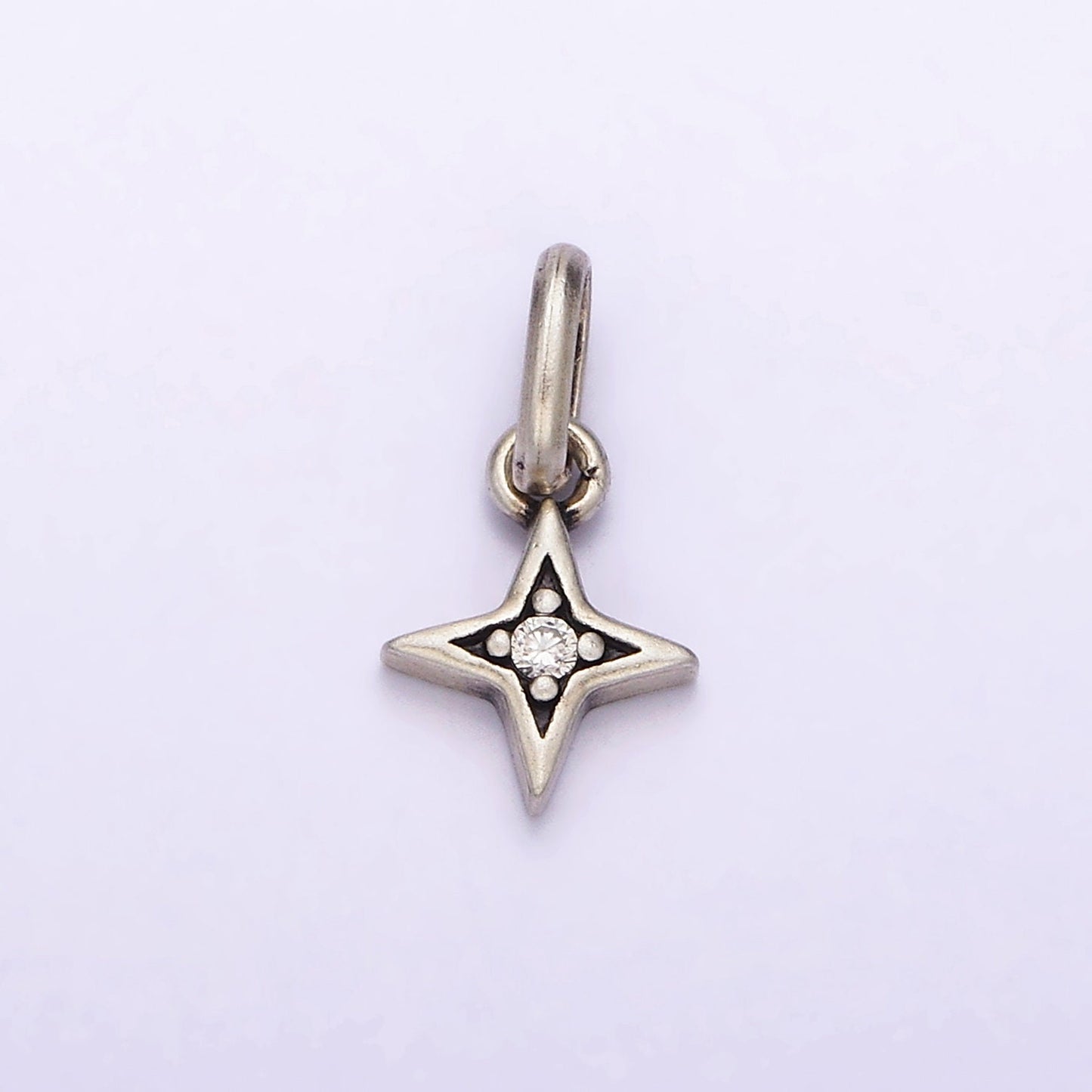 S925 Sterling Silver Clear CZ Celestial Star Pendant | SL-328