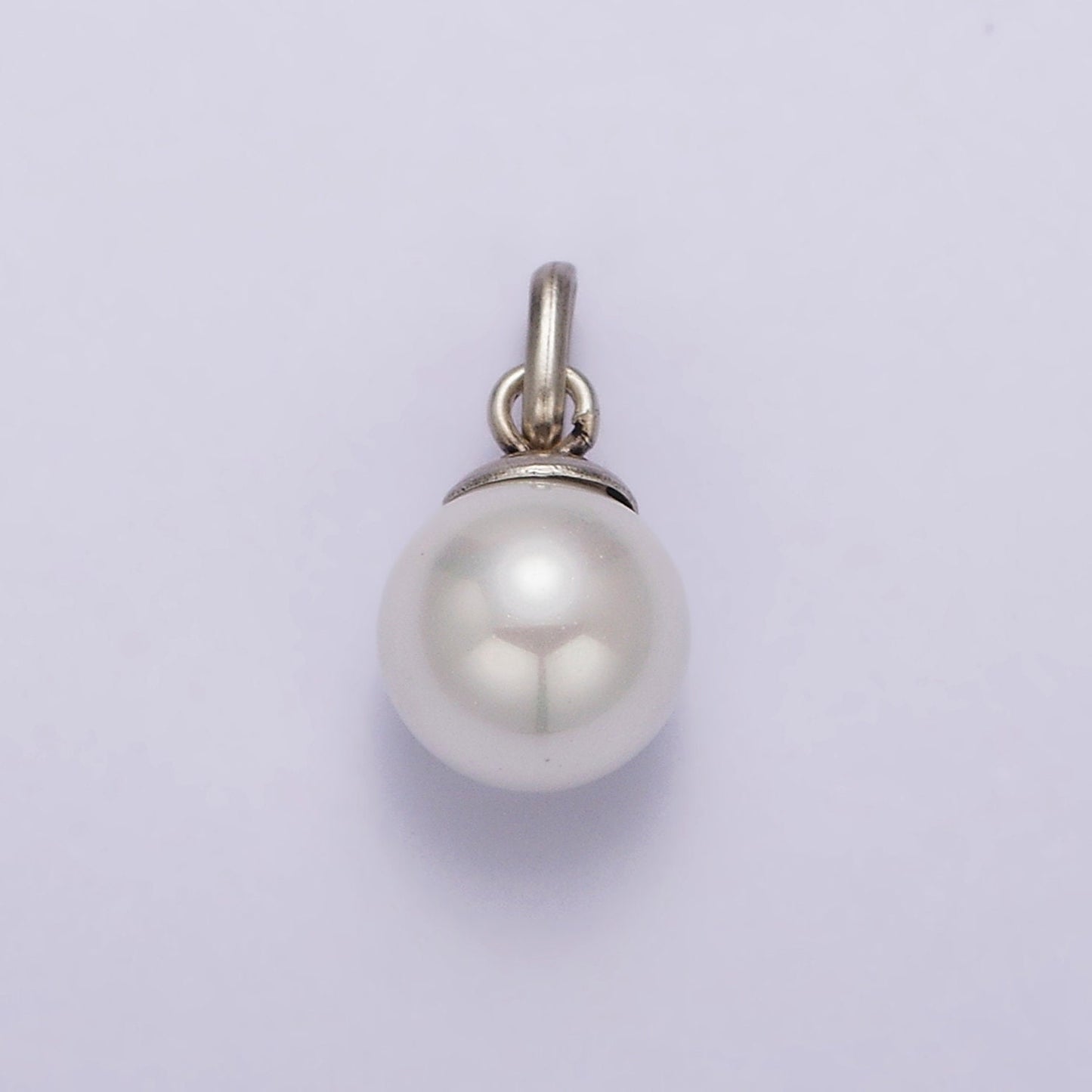 Mini Pearl Charm Dangle Drop Pendant in 925 Sterling Silver Pendant SL-337