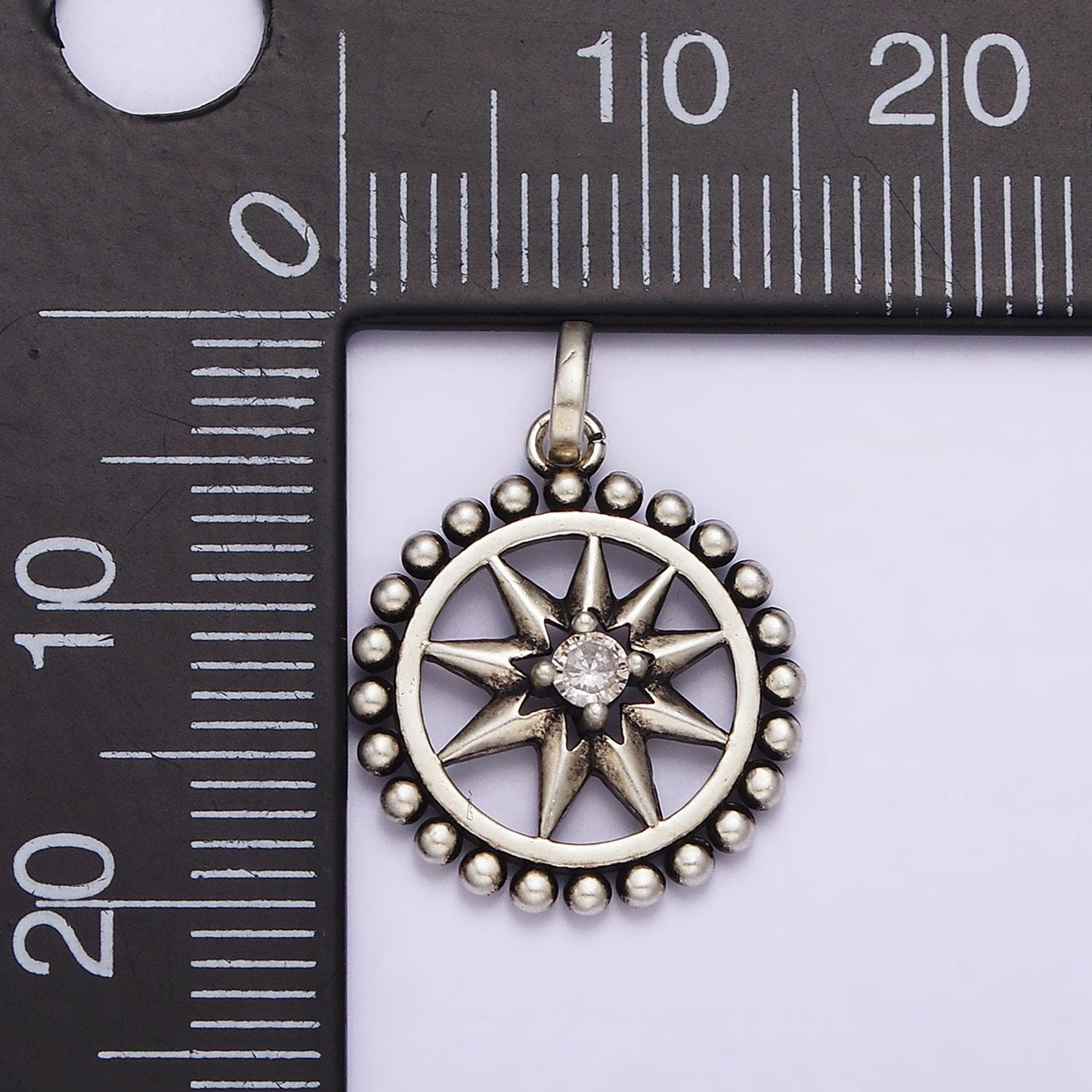 Dainty Star Charm in 925 Sterling Silver Pendant Micro Pave North Star Celestial Jewelry SL-335
