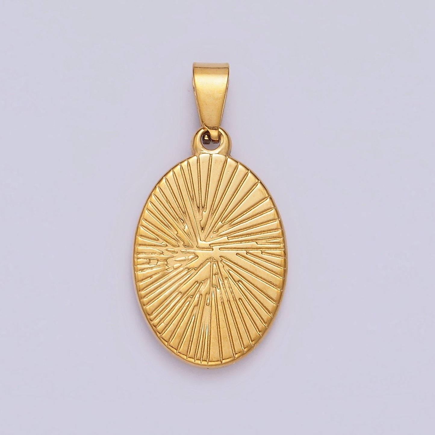 Gold Stainless Steel Oval Prayer Hands Pendant, Religious Gifts Dainty Jewelry Christian Jewelry, Protection Pendant Spiritual Gift P803