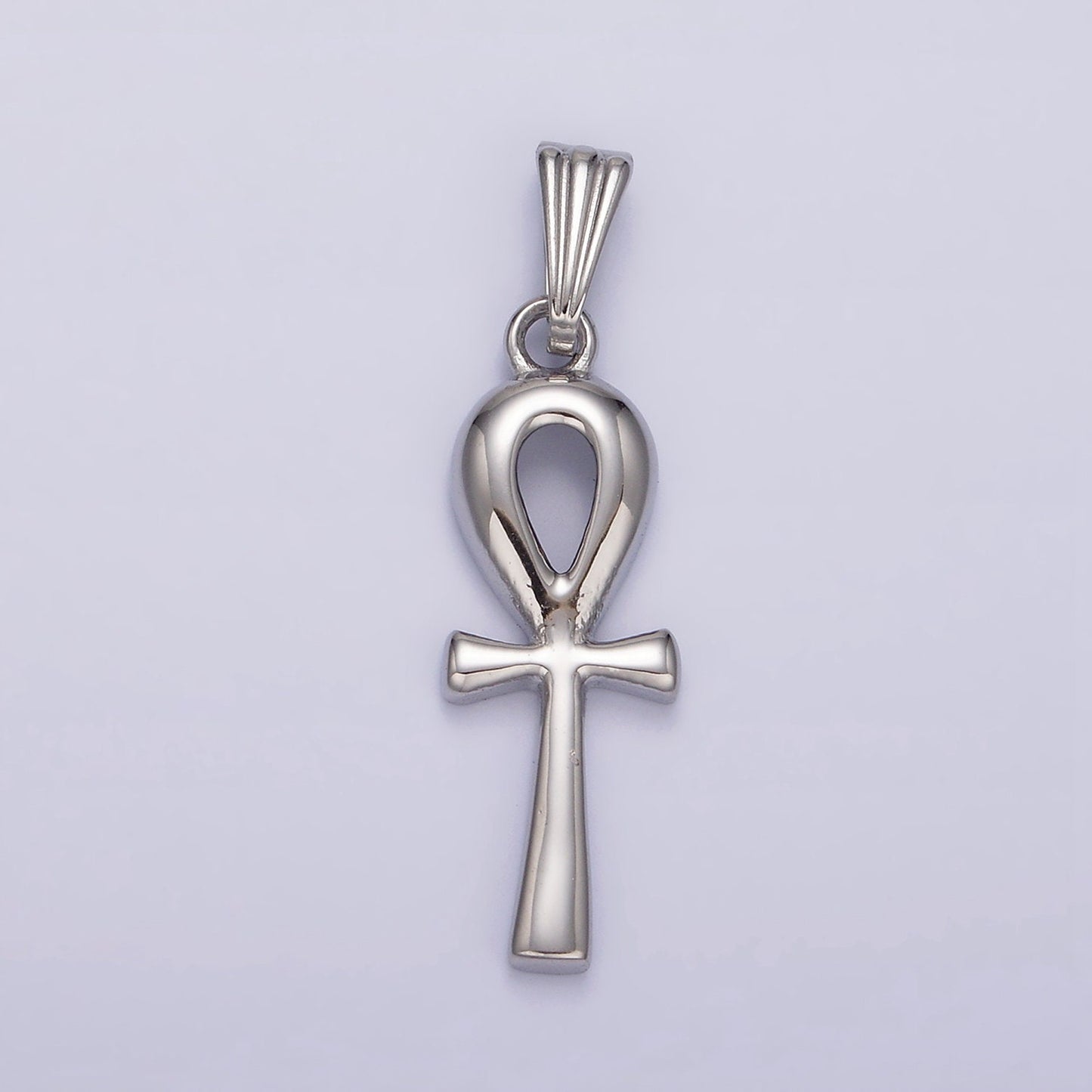 Stainless Steel 30mm Egyptian Ankh Cross Pendant in Silver & Gold | P767