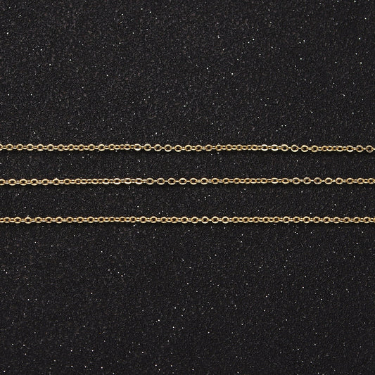 14K Gold Filled 1.2mm Dainty Cable Chain 18 Inch, 16 Inch, 20 Inch Layering Chain Necklace | WA-2117 ~ WA-2119