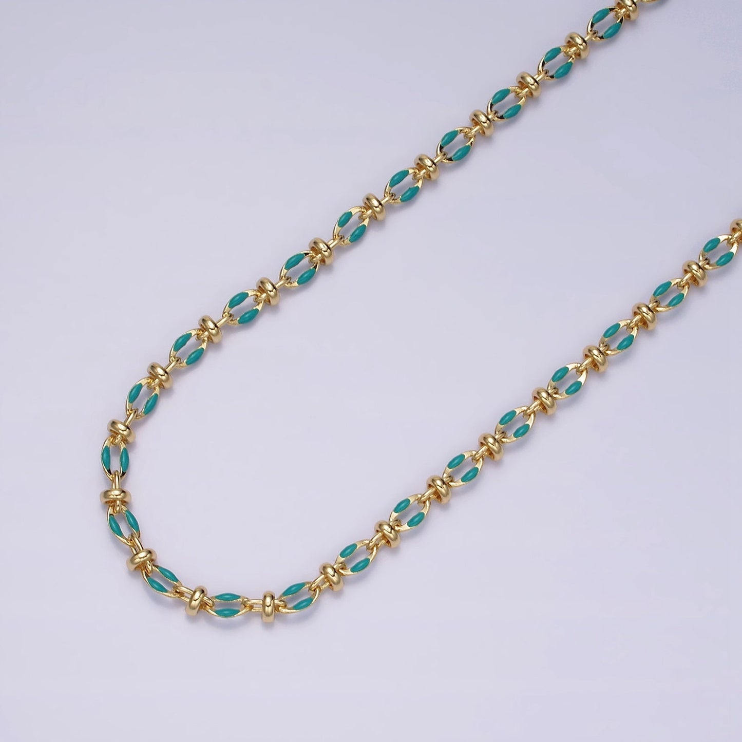 Dainty Multicolor Enamel Satellite Cable Chain by Yard, Colorful Enamel Chain Wholesale Bulk Roll Chain Jewelry | ROLL-1394