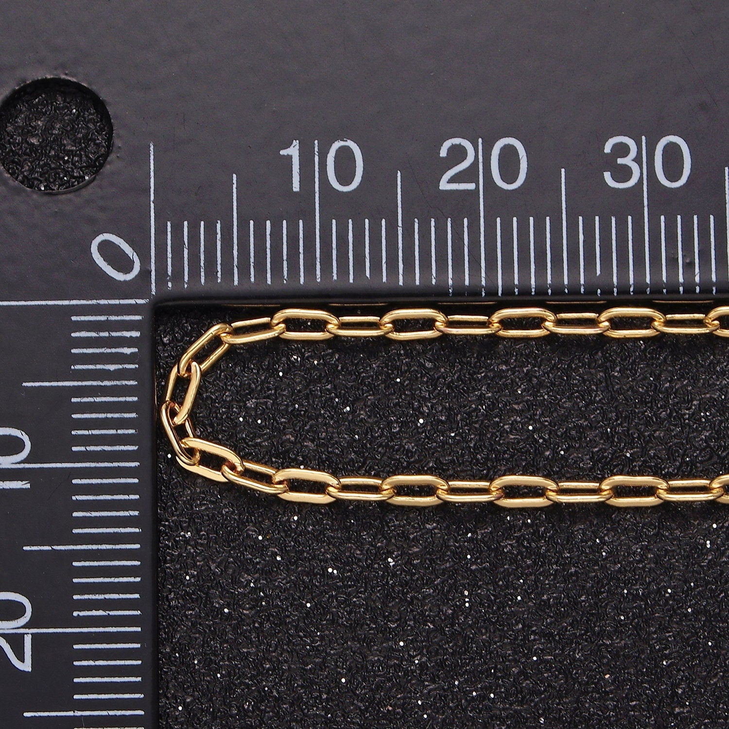 24K Gold Filled 2.1mm Oval Cable Link Chain Unfinished Chain by Yard For Jewelry Making | ROLL-1384