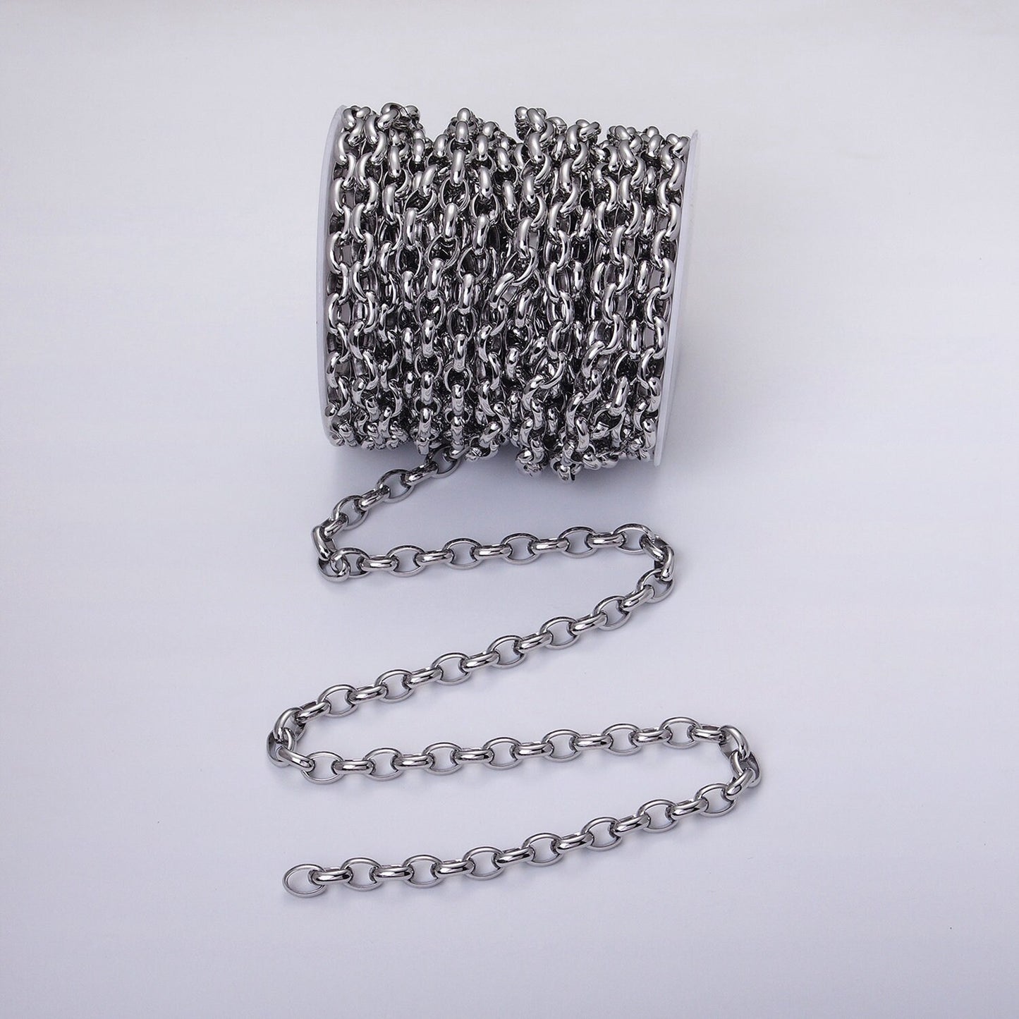 Large Chunky Gold, Silver Oval Chain, Thick Link Chain by the Yard Wholesale Chain Jewelry Supplies ROLL-1273 1274