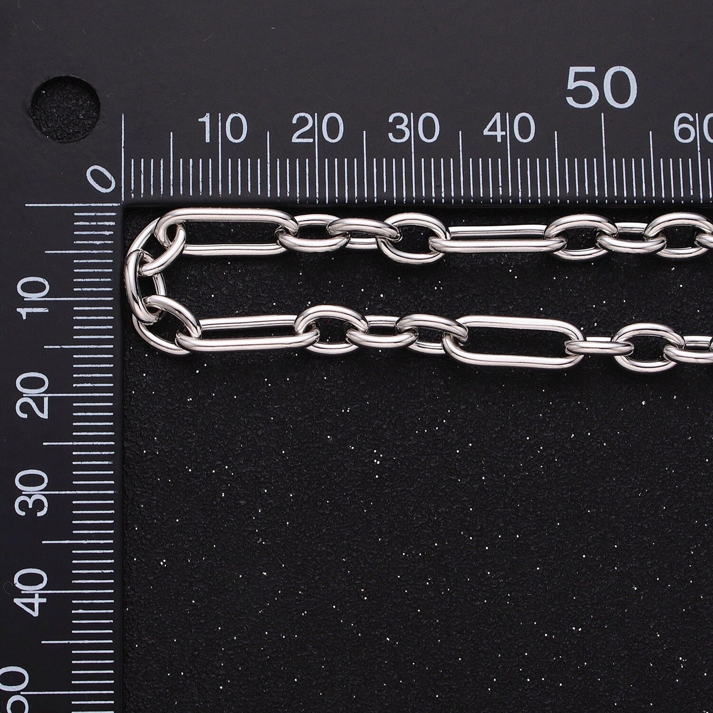 24K Gold Filled Big Paper Clip Figaro Chain Bulk Gold, Silver Unfinished Chain | ROLL-1263 Roll-1264