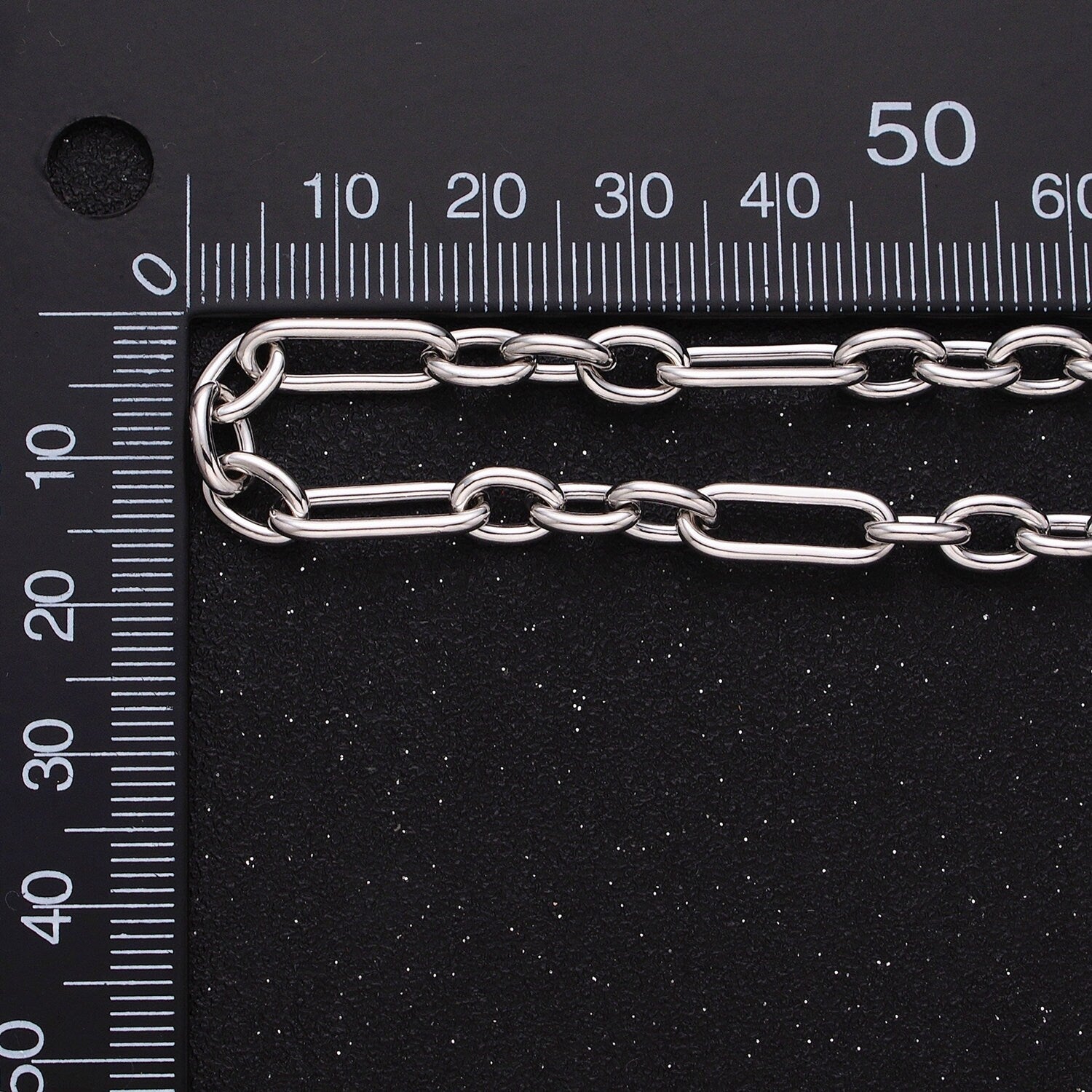24K Gold Filled Big Paper Clip Figaro Chain Bulk Gold, Silver Unfinished Chain | ROLL-1263 Roll-1264