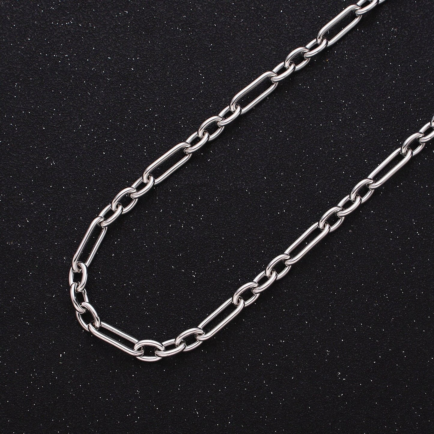 24K Gold Filled Big Paper Clip Figaro Chain Bulk Gold, Silver Unfinished Chain | ROLL-1263 Roll-1264