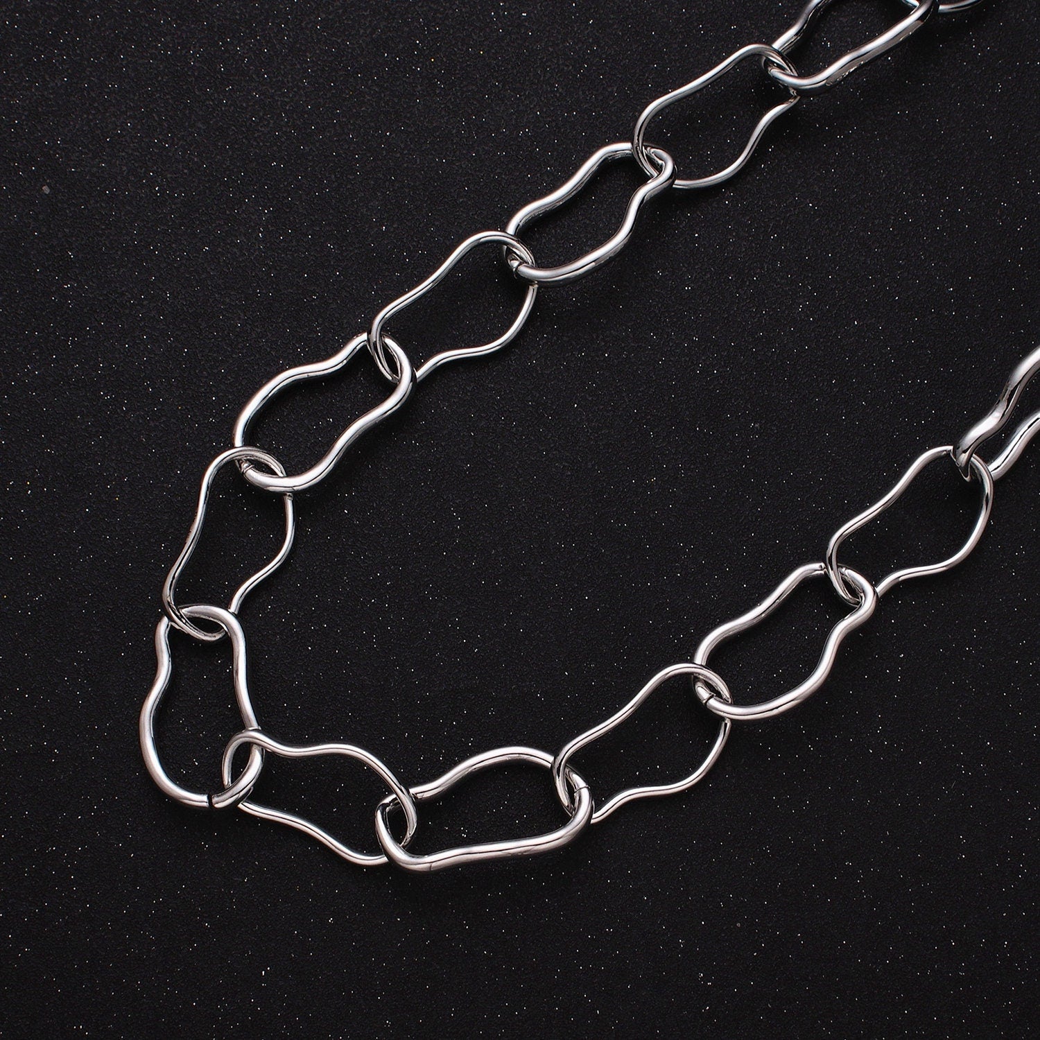 Abstract Chunky 24k Gold Filled 17.3mm Unique Cable Chain Link Unfinished Yard Chain in Gold & Silver | ROLL-1305 ROLL-1306